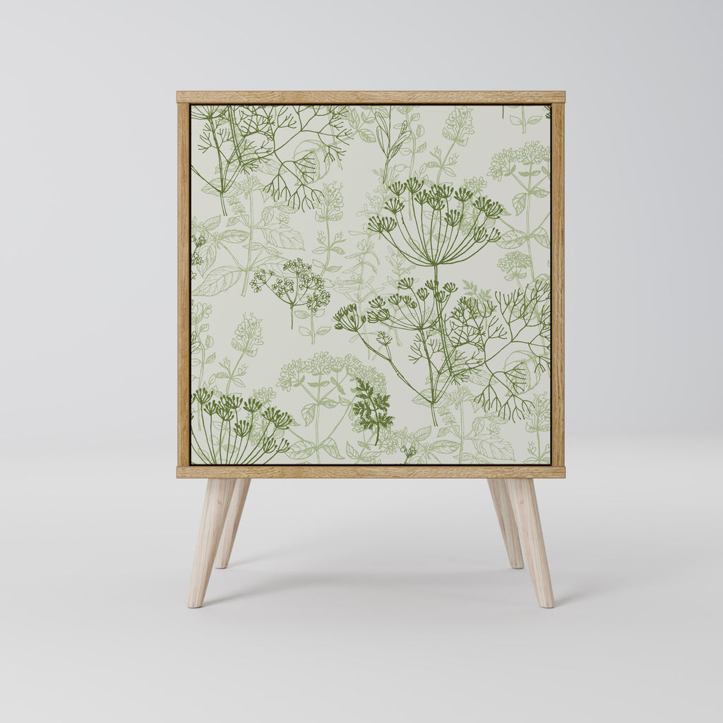 Aparador FENNEL BALDACHIN de 1 puerta con acabado efecto roble