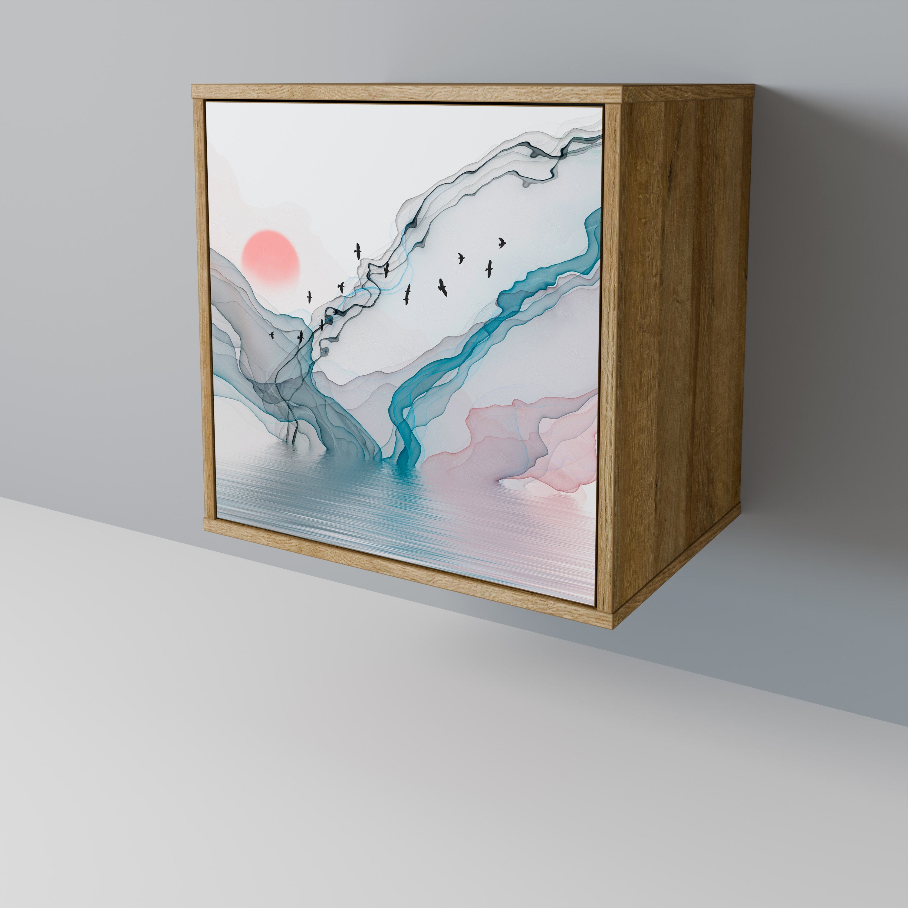 VELVET CROSSING 1-Door Sideboard in Oak Effect