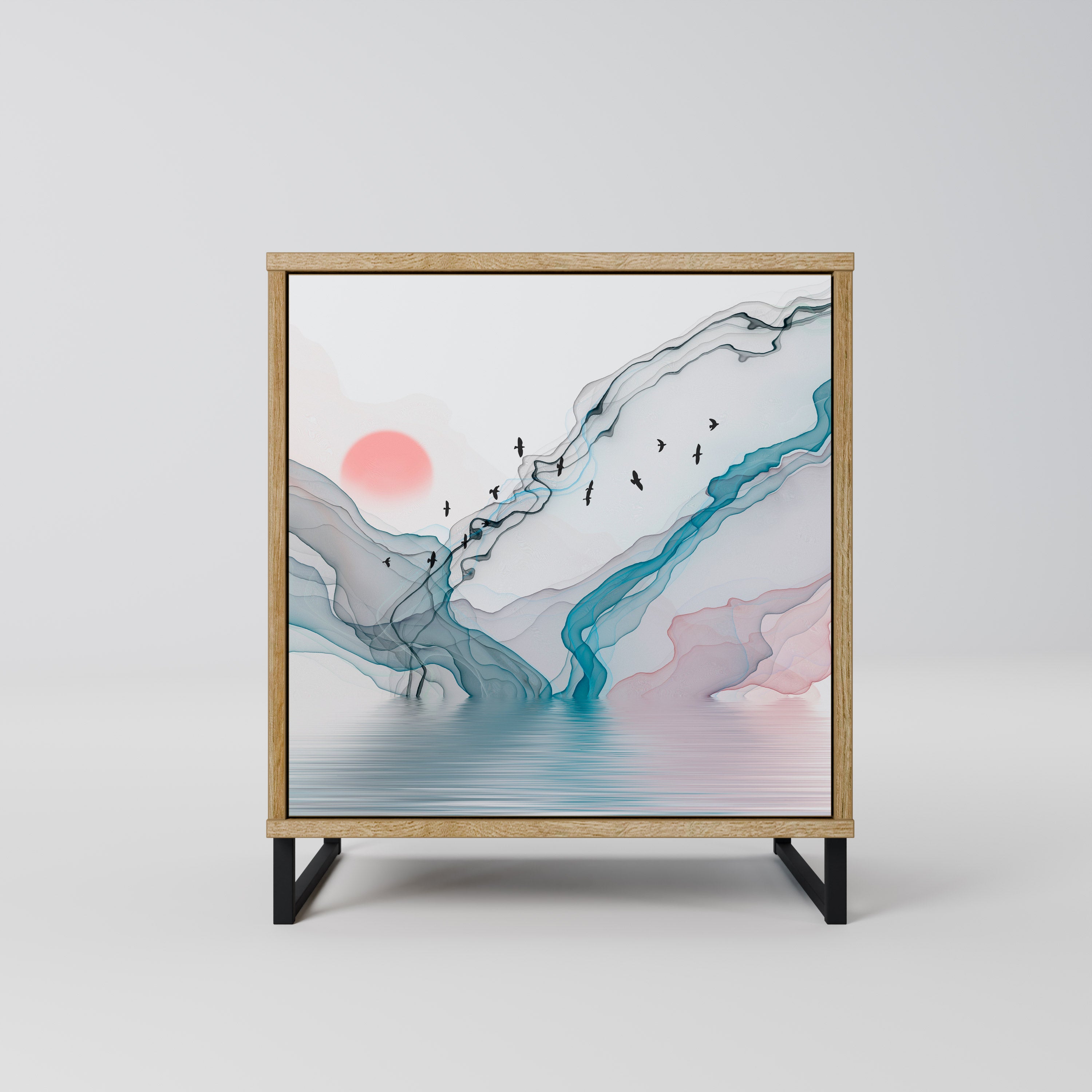 VELVET CROSSING 1-Door Sideboard in Oak Effect