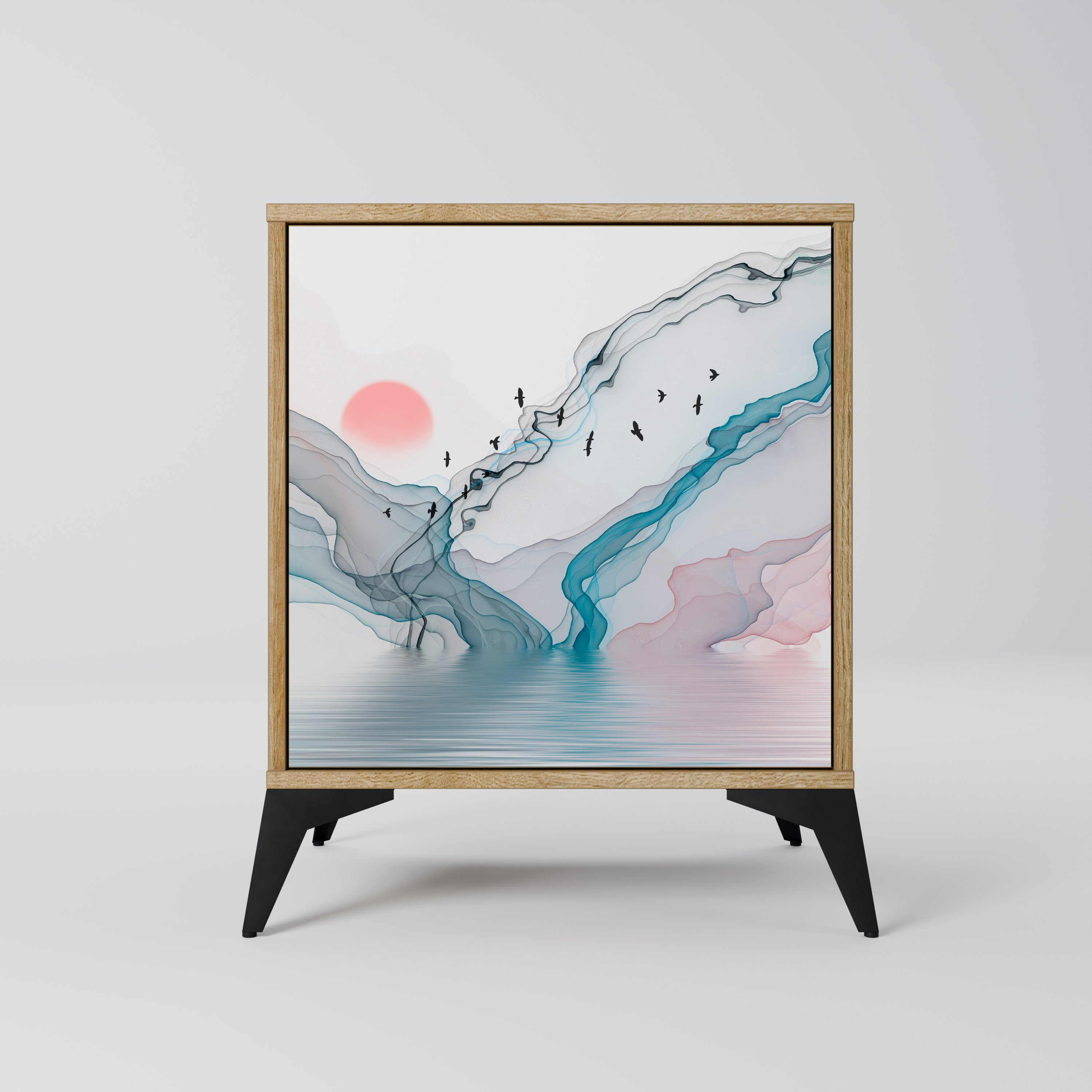 VELVET CROSSING 1-Door Sideboard in Oak Effect