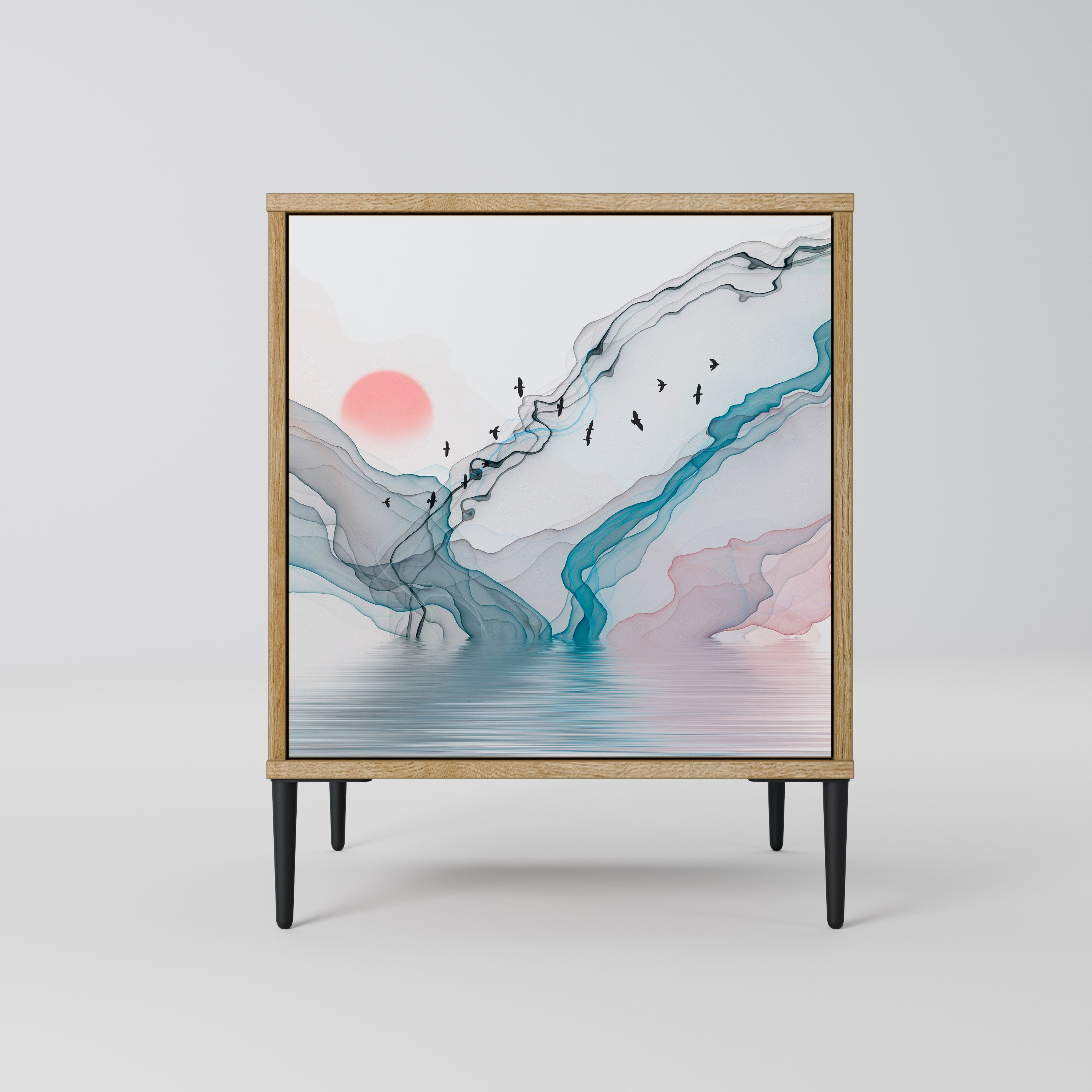 VELVET CROSSING 1-Door Sideboard in Oak Effect