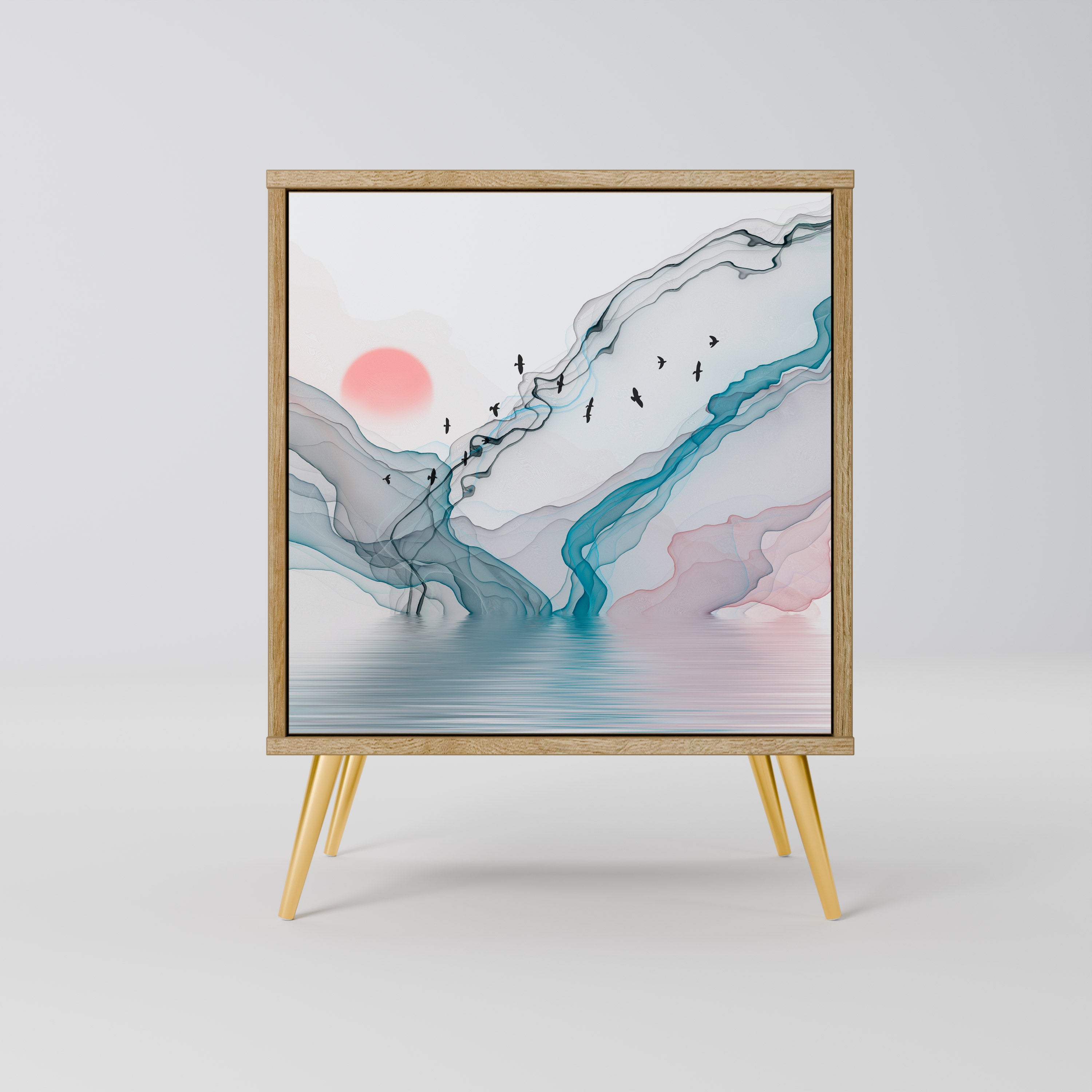 VELVET CROSSING 1-Door Sideboard in Oak Effect