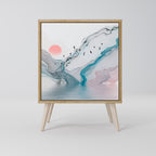 VELVET CROSSING Aparador de 1 Puerta en Efecto Roble