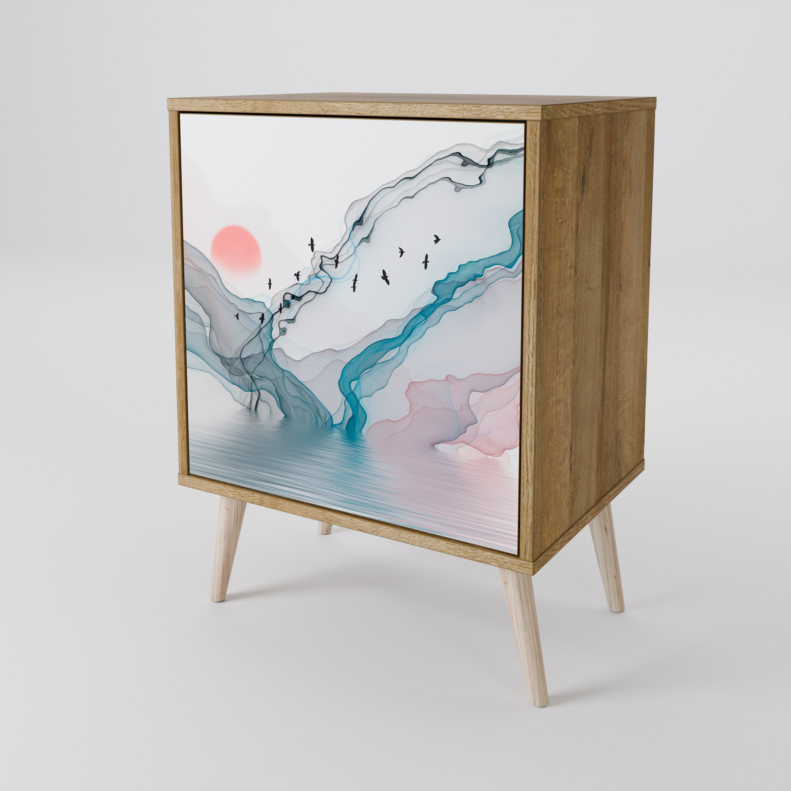 VELVET CROSSING 1-Door Sideboard in Oak Effect