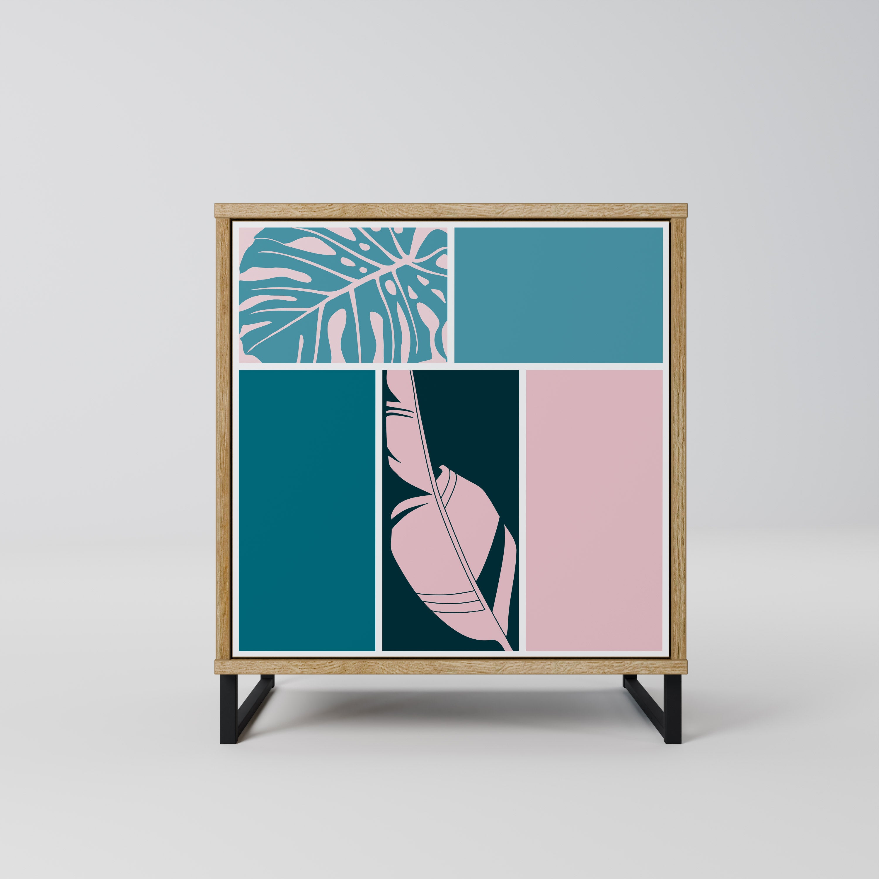 COMBINATION OF SHAPES 1-Door Sideboard in Oak Effect