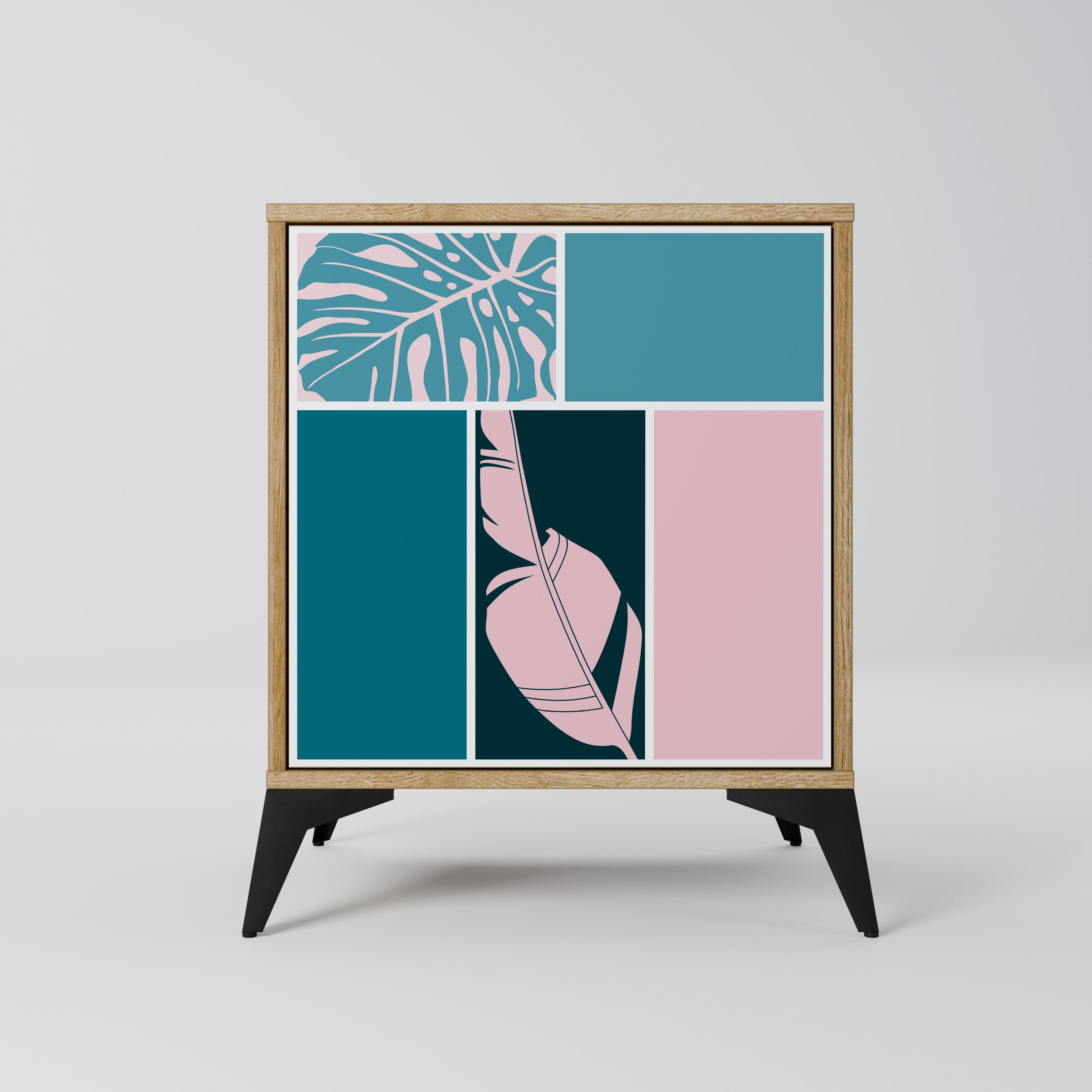 COMBINATION OF SHAPES 1-Door Sideboard in Oak Effect