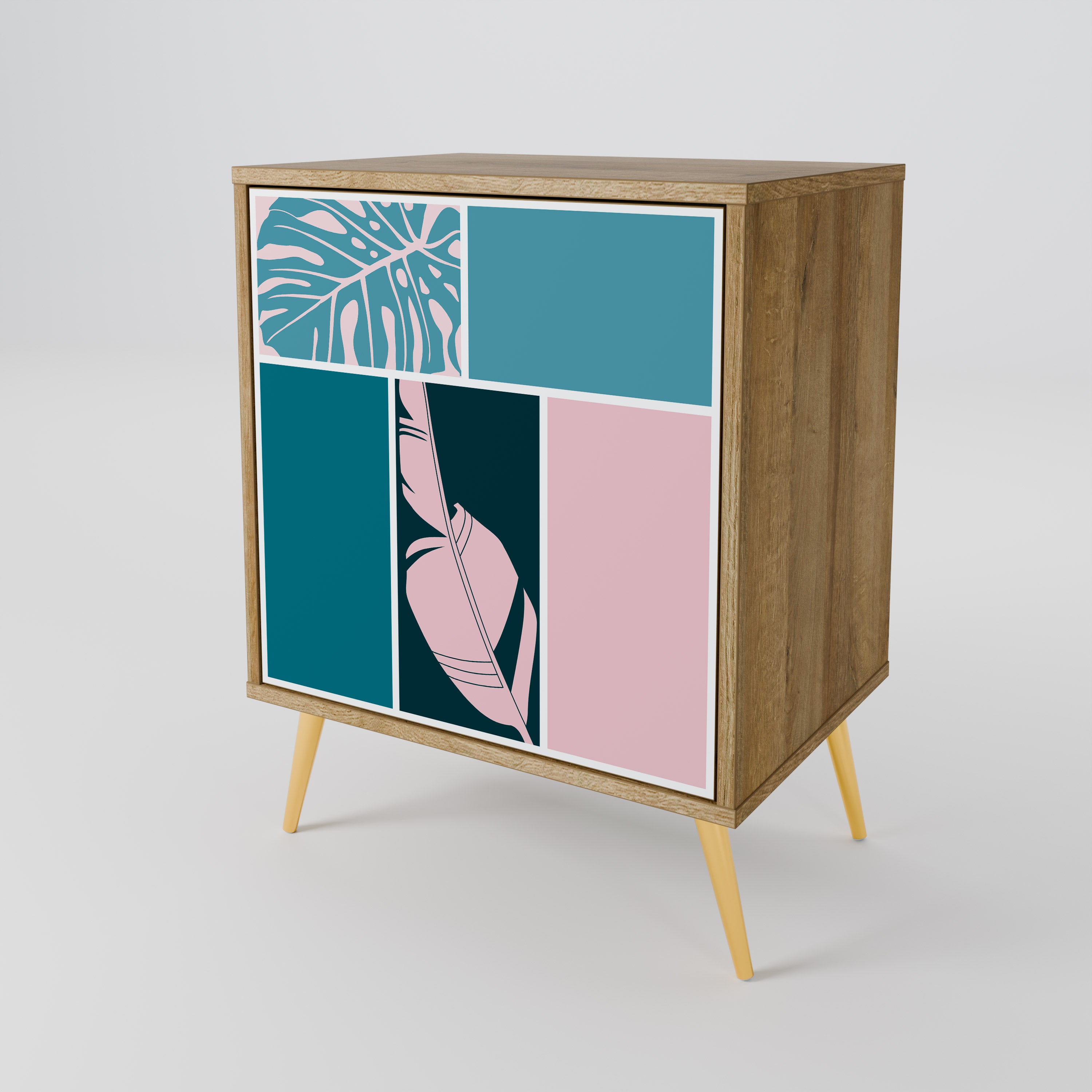 COMBINATION OF SHAPES 1-Door Sideboard in Oak Effect