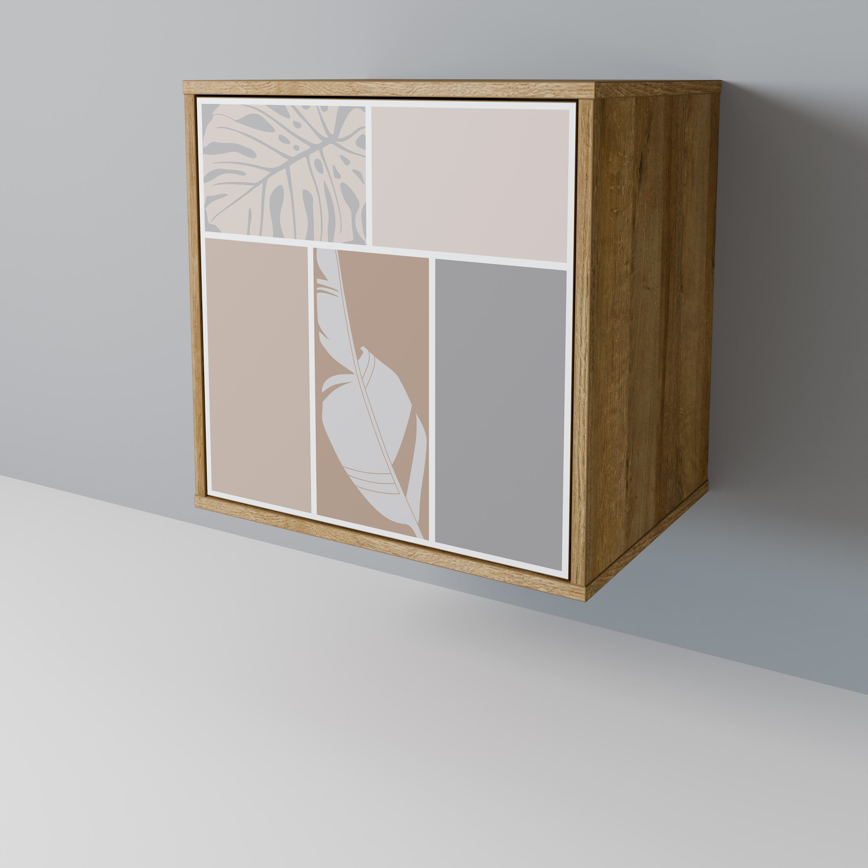 TROPICAL SHAPES 1-Door Sideboard in Oak Effect