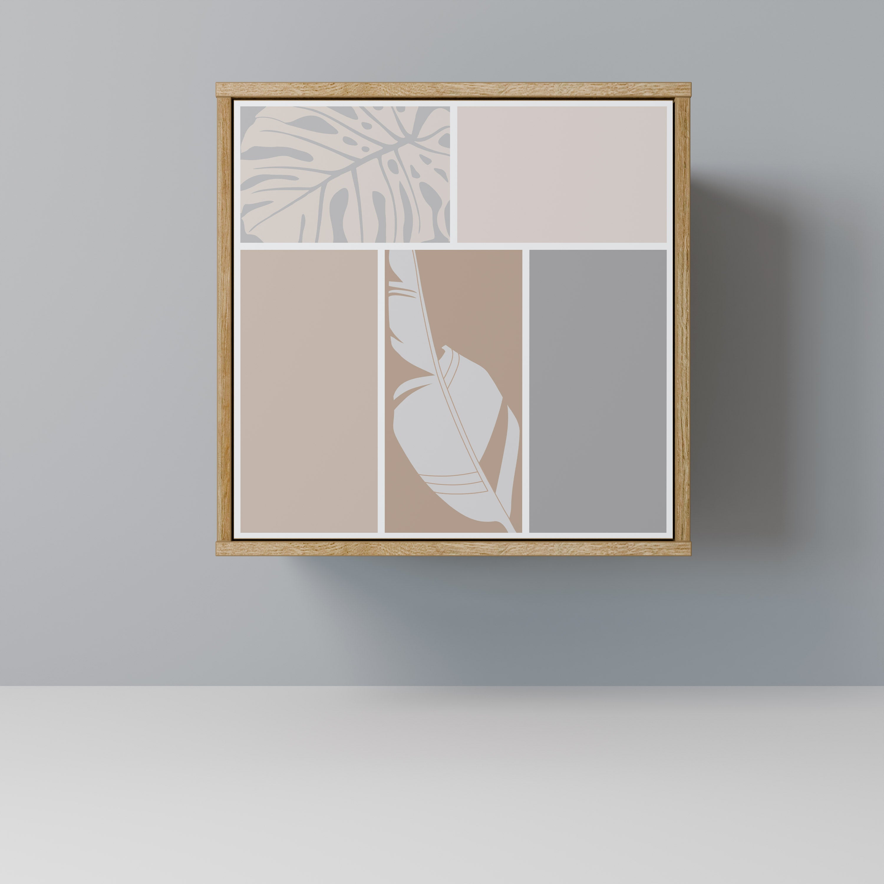 TROPICAL SHAPES 1-Door Sideboard in Oak Effect