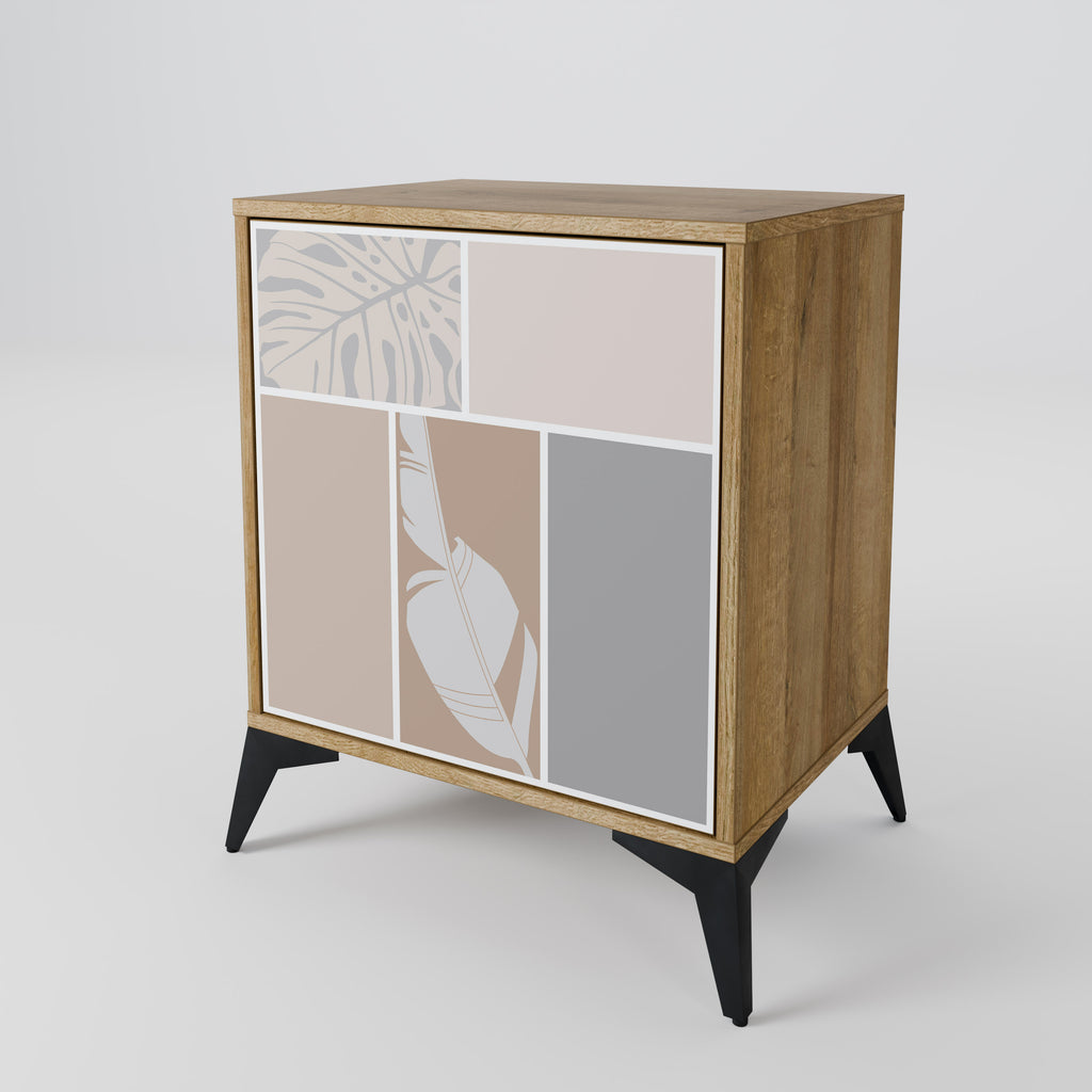 TROPICAL SHAPES 1-Door Sideboard in Oak Effect