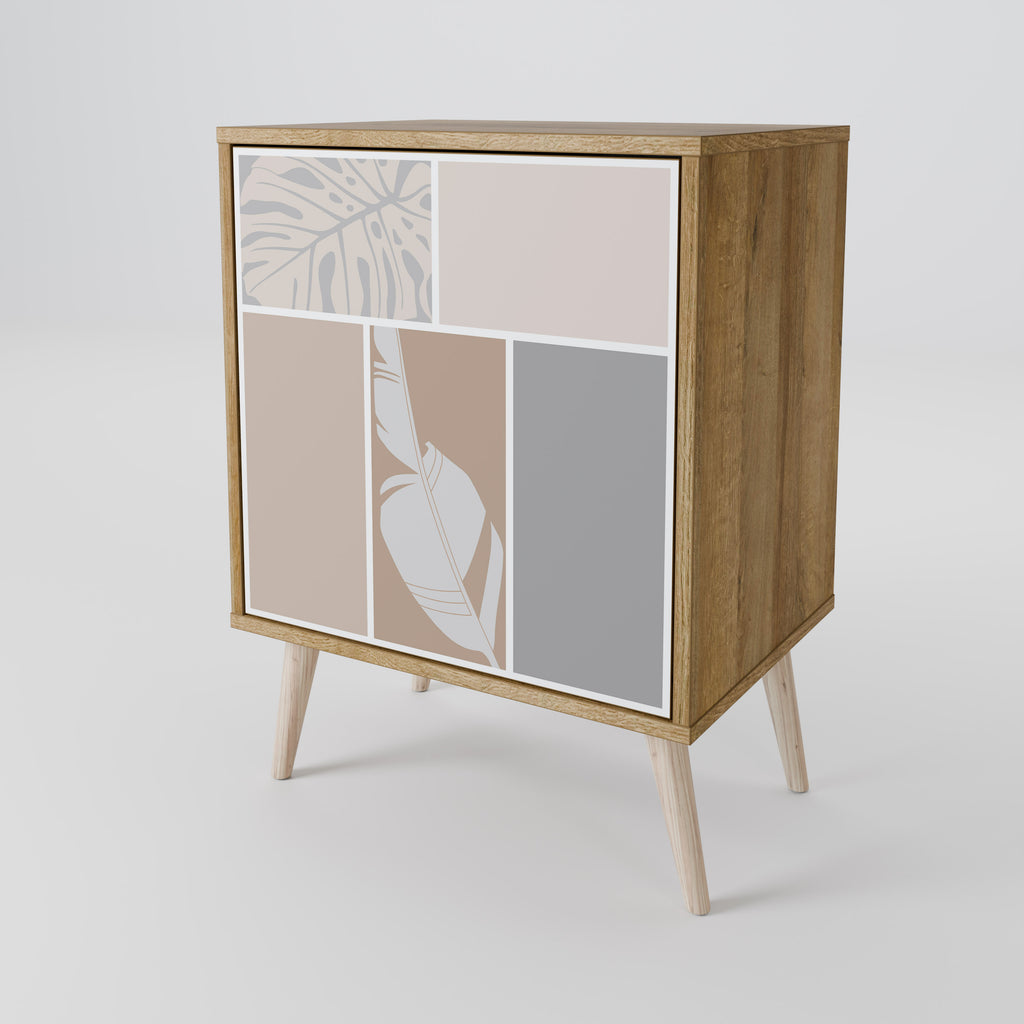 TROPICAL SHAPES 1-Door Sideboard in Oak Effect
