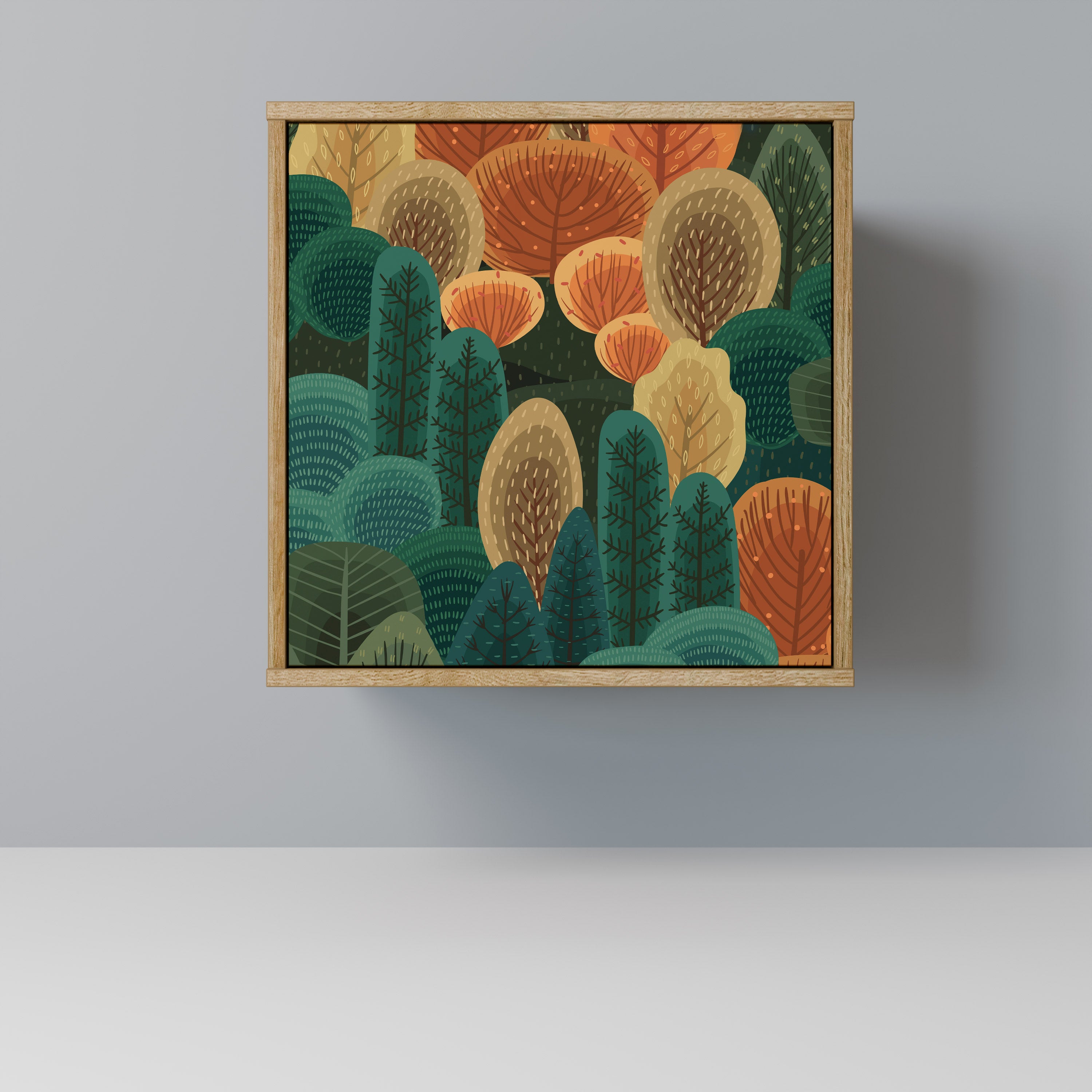 AUTUMN KALEIDOSCOPE 1-Door Sideboard in Oak Effect