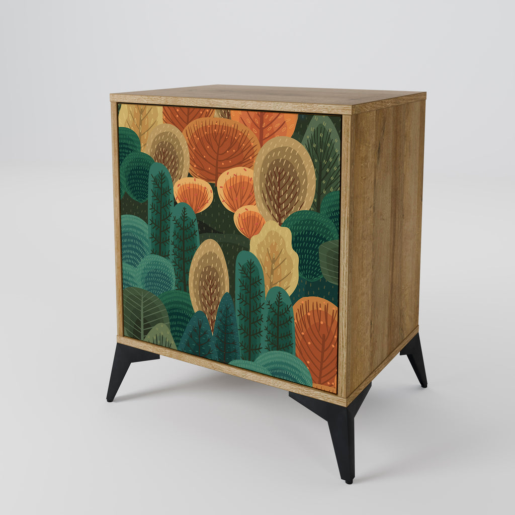 AUTUMN KALEIDOSCOPE 1-Door Sideboard in Oak Effect