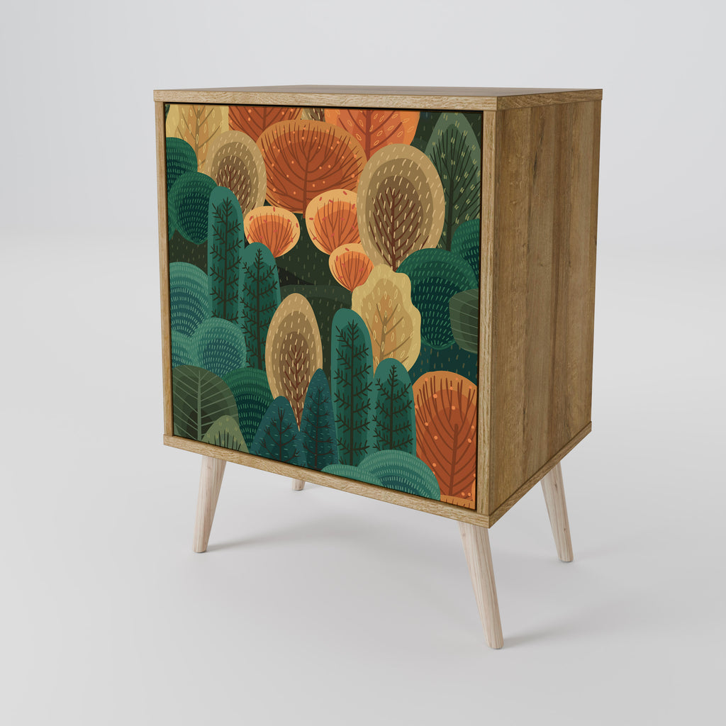 AUTUMN KALEIDOSCOPE 1-Door Sideboard in Oak Effect