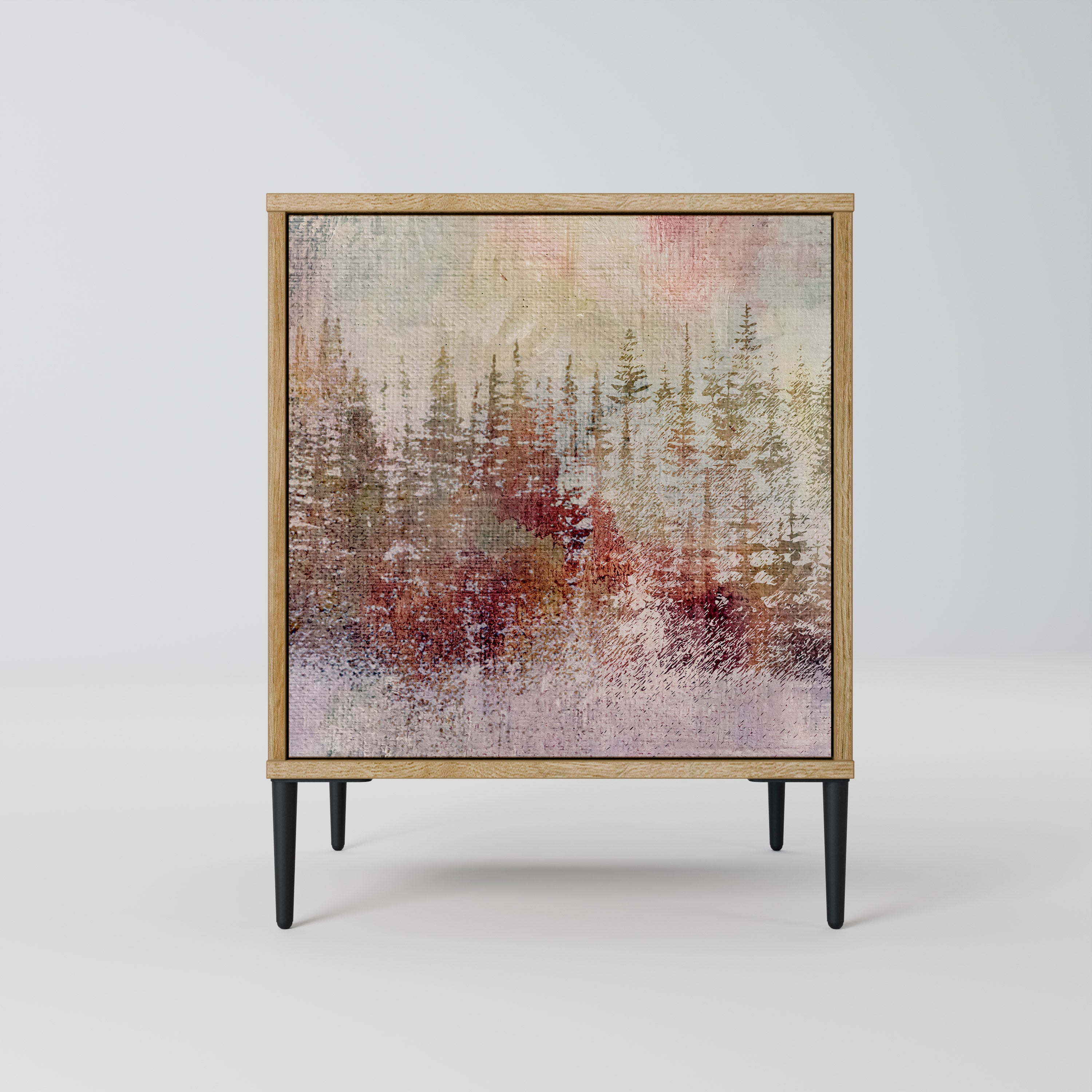 VEILED SUMMIT 1-Door Sideboard in Oak Effect