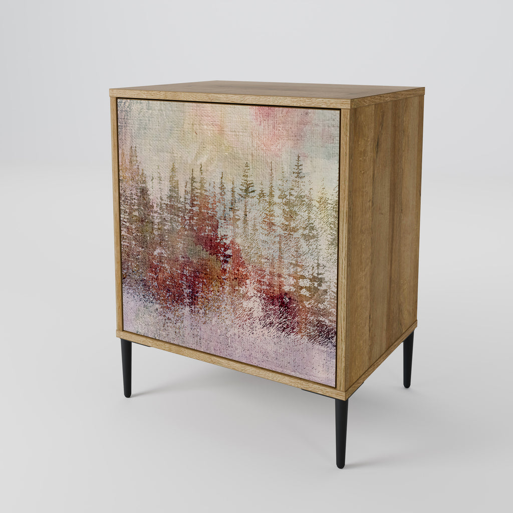 VEILED SUMMIT 1-Door Sideboard in Oak Effect