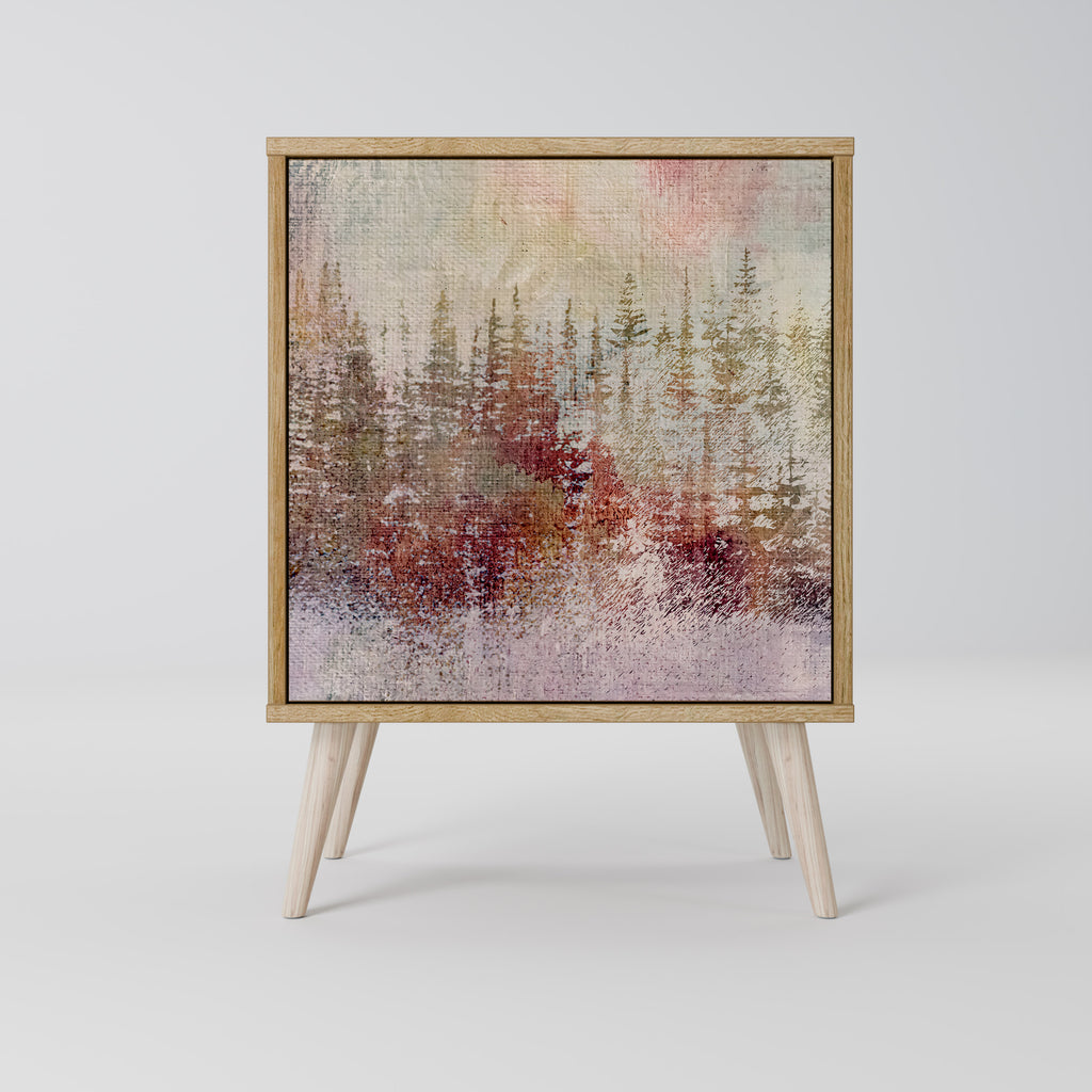 VEILED SUMMIT 1-Door Sideboard in Oak Effect