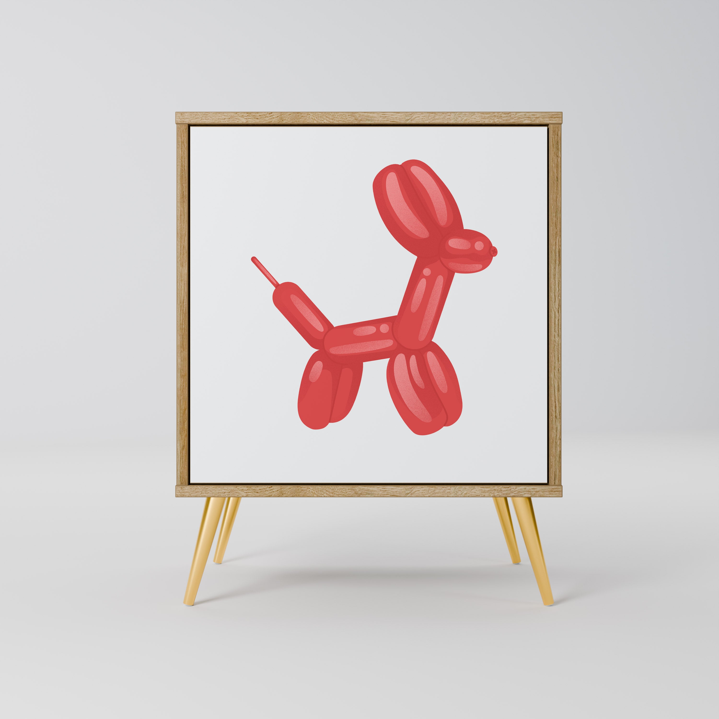 CHILDHOOD MEMORY 1-Door Sideboard in Oak Effect