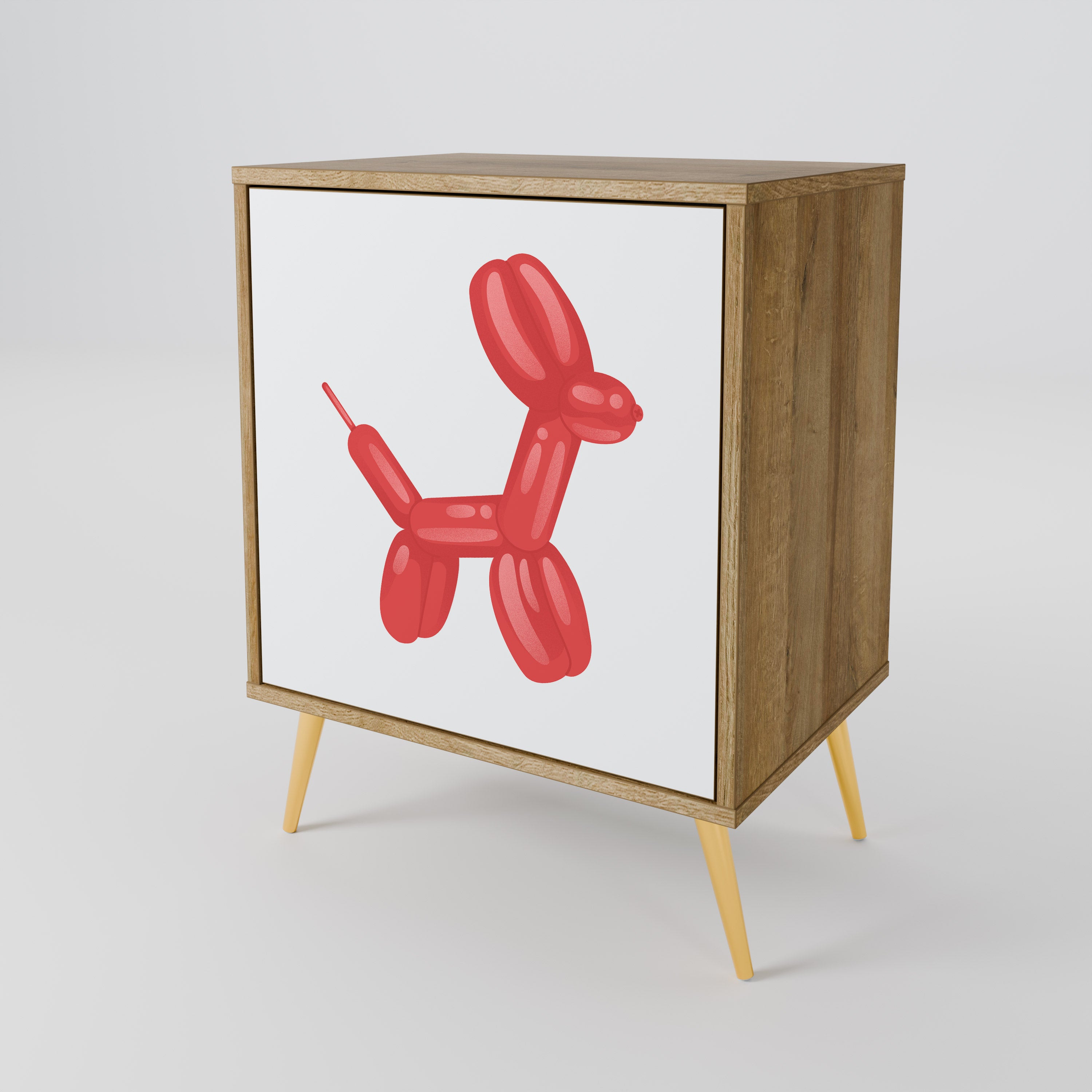 CHILDHOOD MEMORY 1-Door Sideboard in Oak Effect