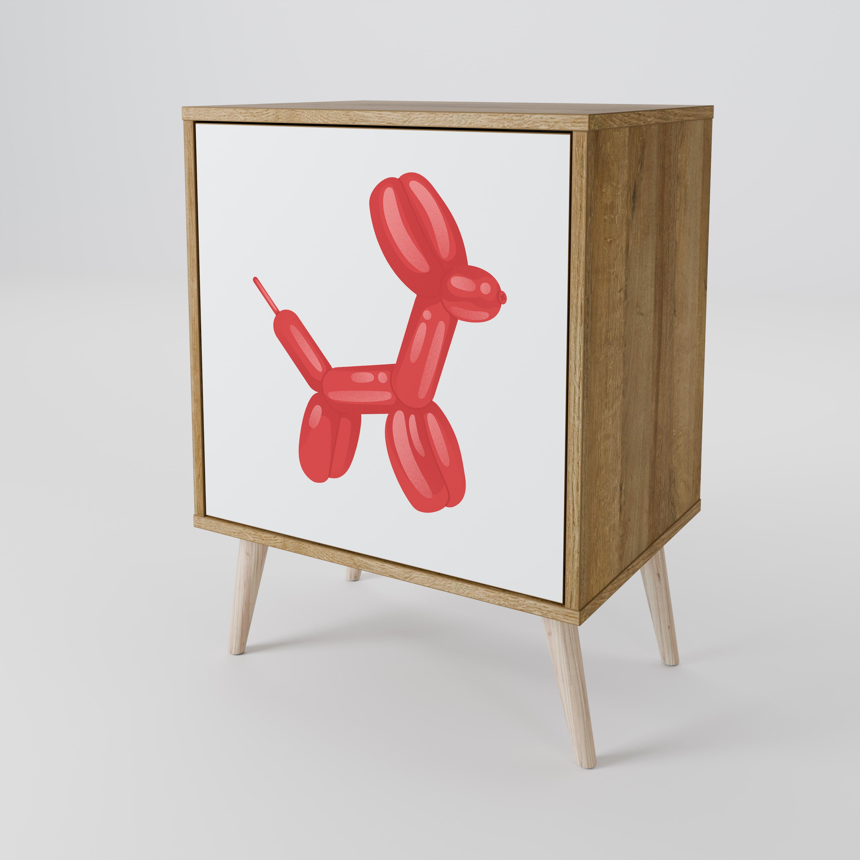 CHILDHOOD MEMORY 1-Door Sideboard in Oak Effect