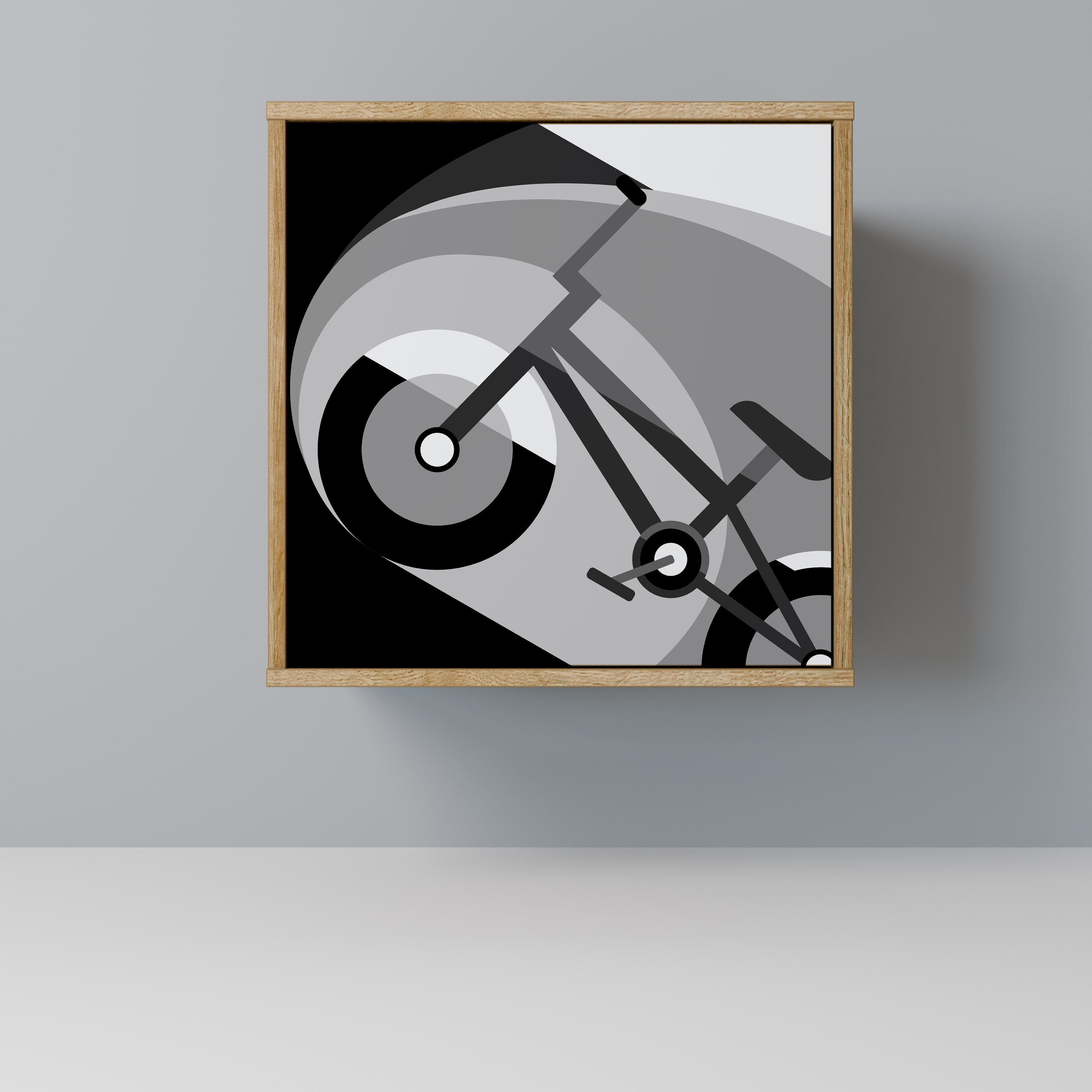 Aparador de 1 puerta BIKE ENERGY con acabado efecto roble