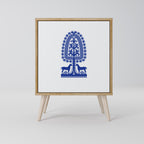 POLISH FOLK ART Aparador de 1 Puerta en Efecto Roble