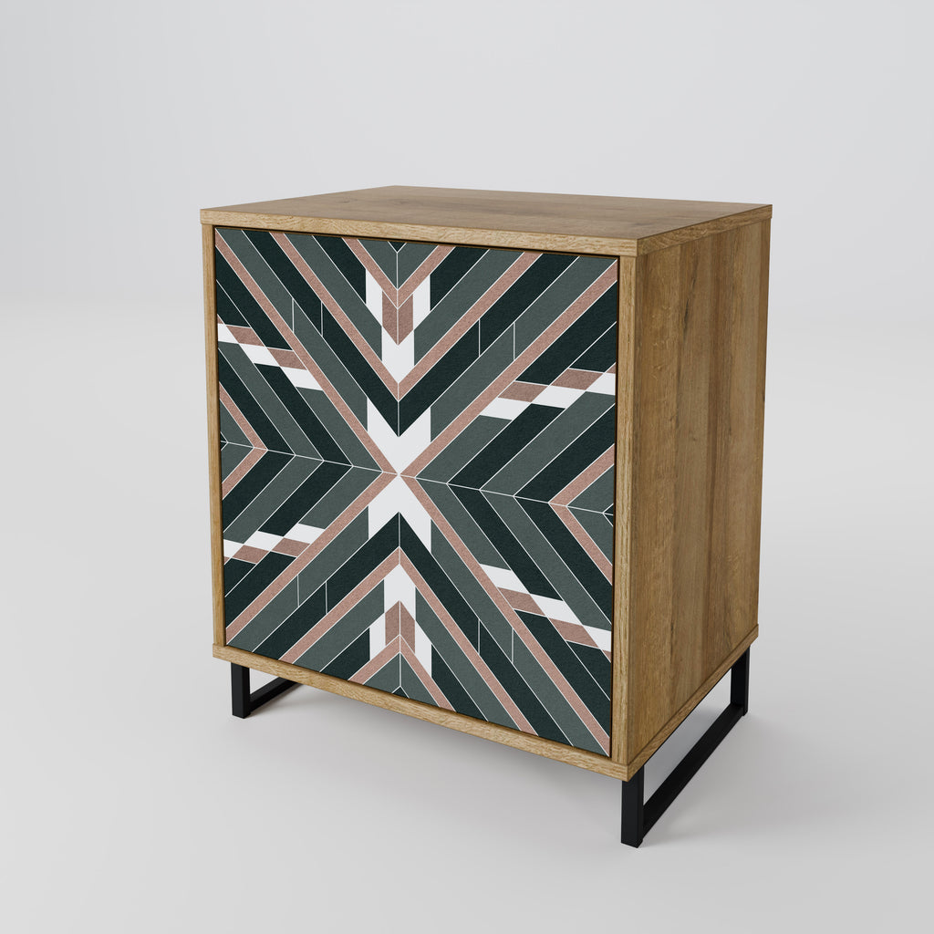 Aparador DIMENSION DELIGHTS de 1 puerta con acabado efecto roble