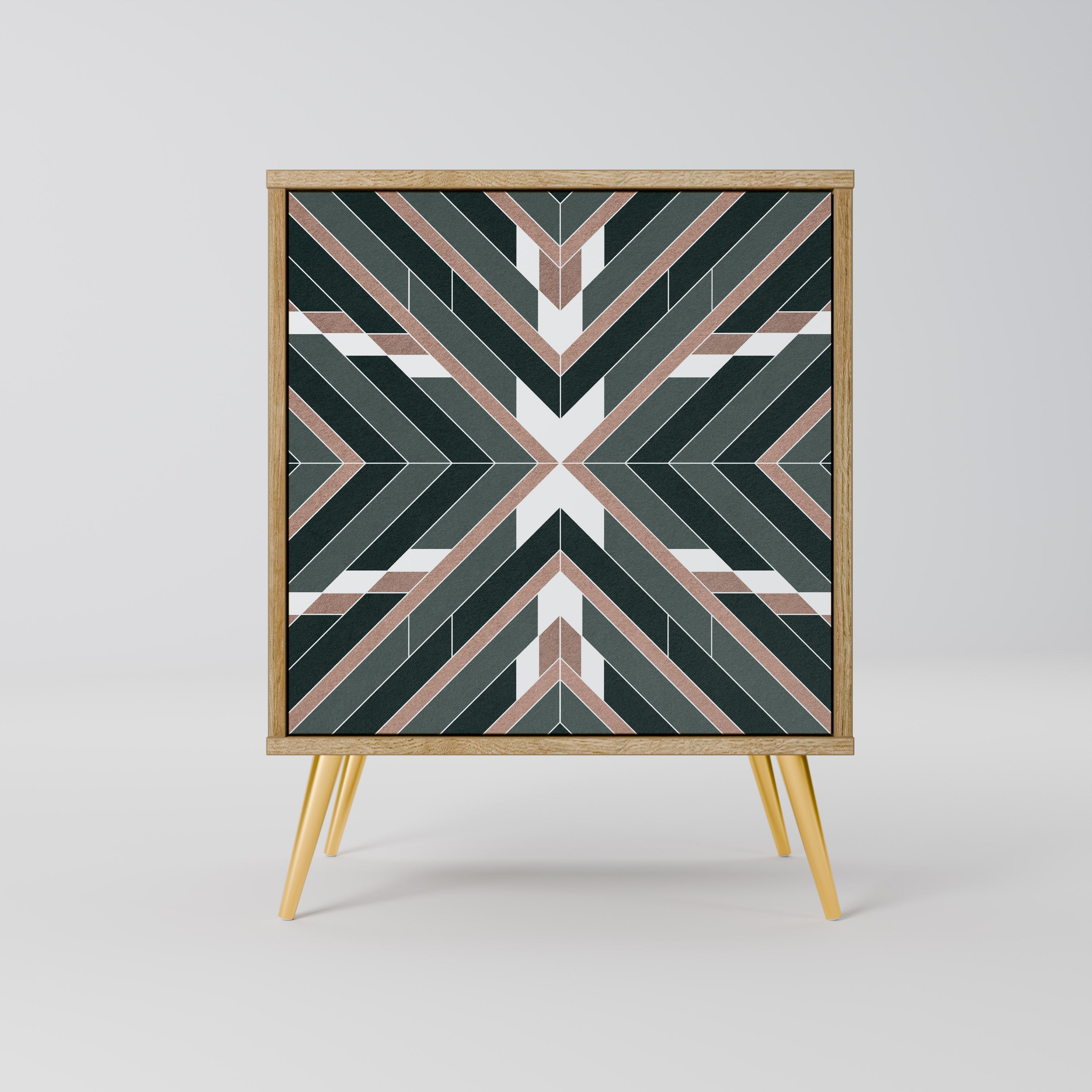 Aparador DIMENSION DELIGHTS de 1 puerta con acabado efecto roble