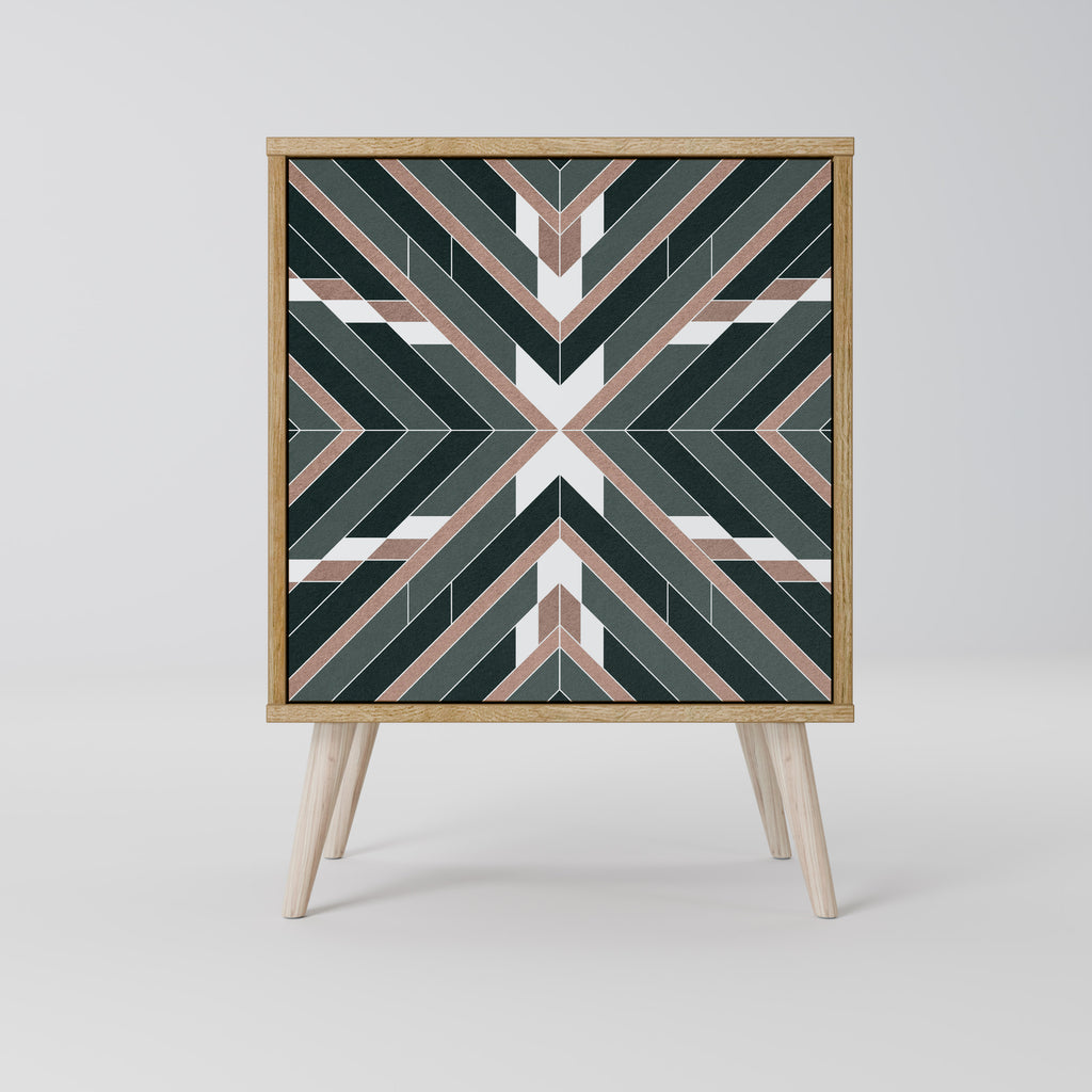 Aparador DIMENSION DELIGHTS de 1 puerta con acabado efecto roble