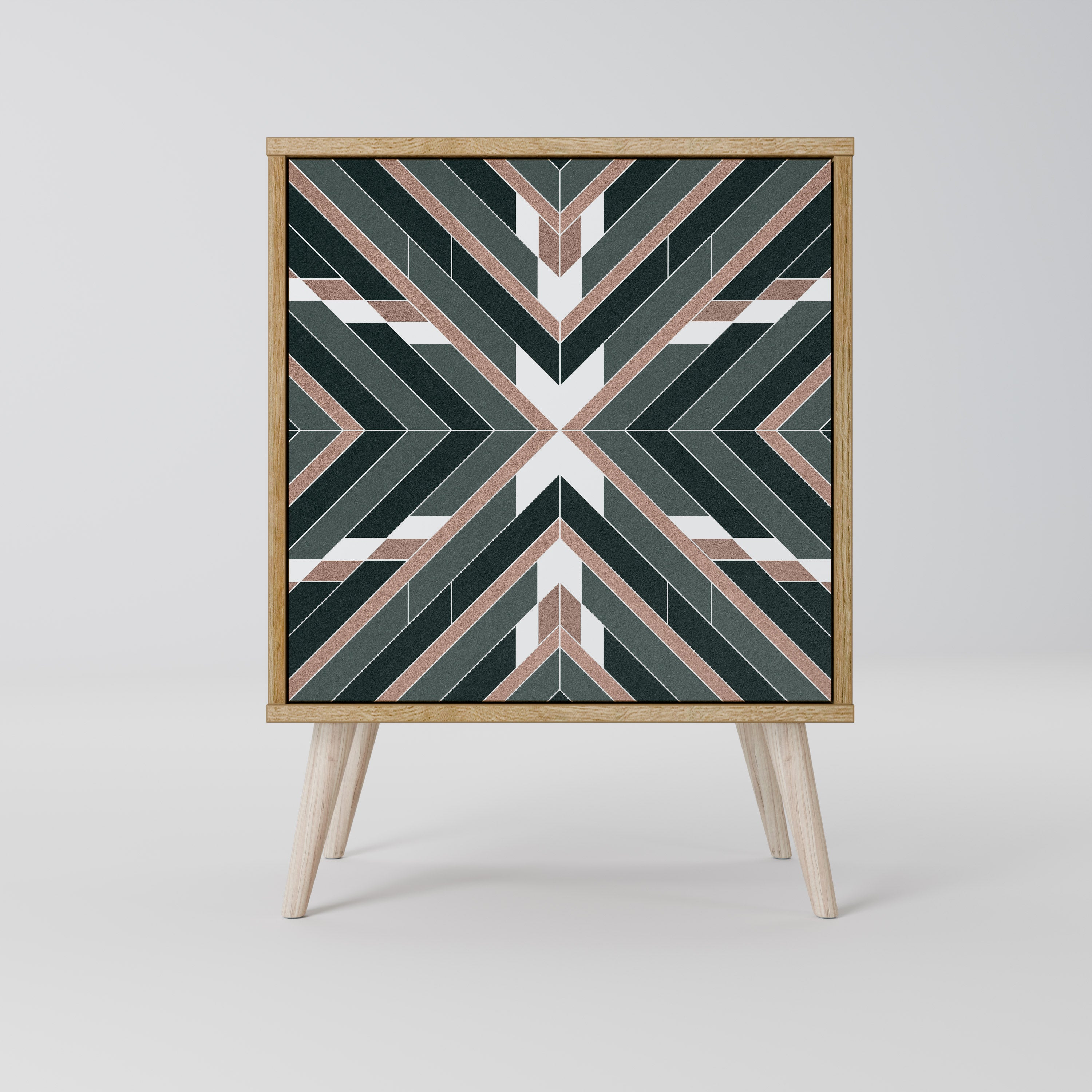 Aparador DIMENSION DELIGHTS de 1 puerta con acabado efecto roble