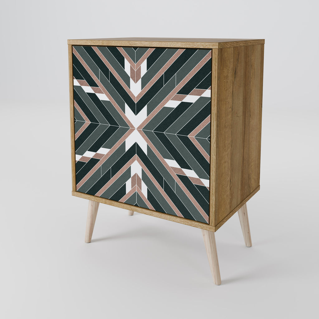 Aparador DIMENSION DELIGHTS de 1 puerta con acabado efecto roble