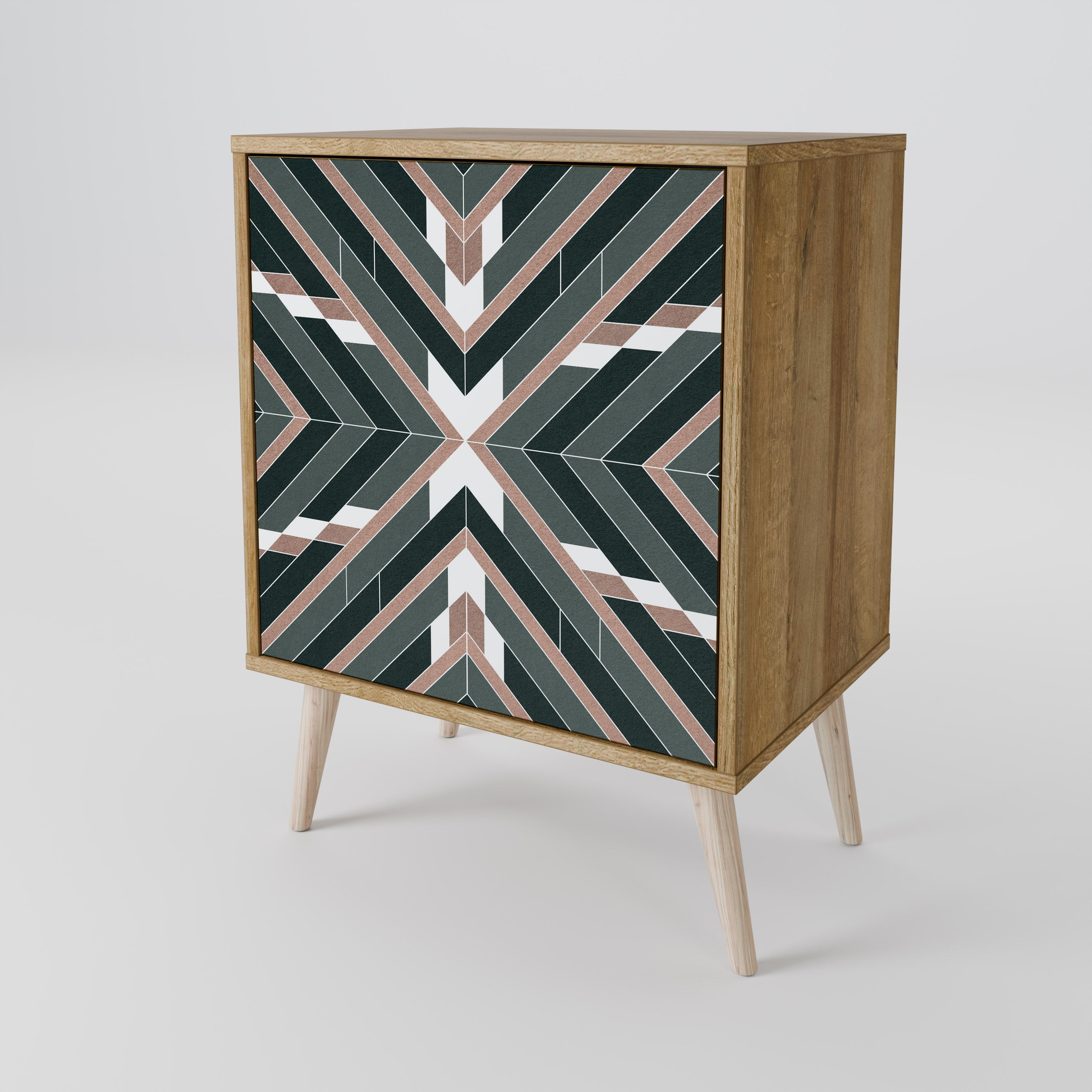 Aparador DIMENSION DELIGHTS de 1 puerta con acabado efecto roble