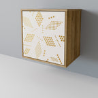 SPOTTED DAZE Aparador de 1 Puerta en Efecto Roble