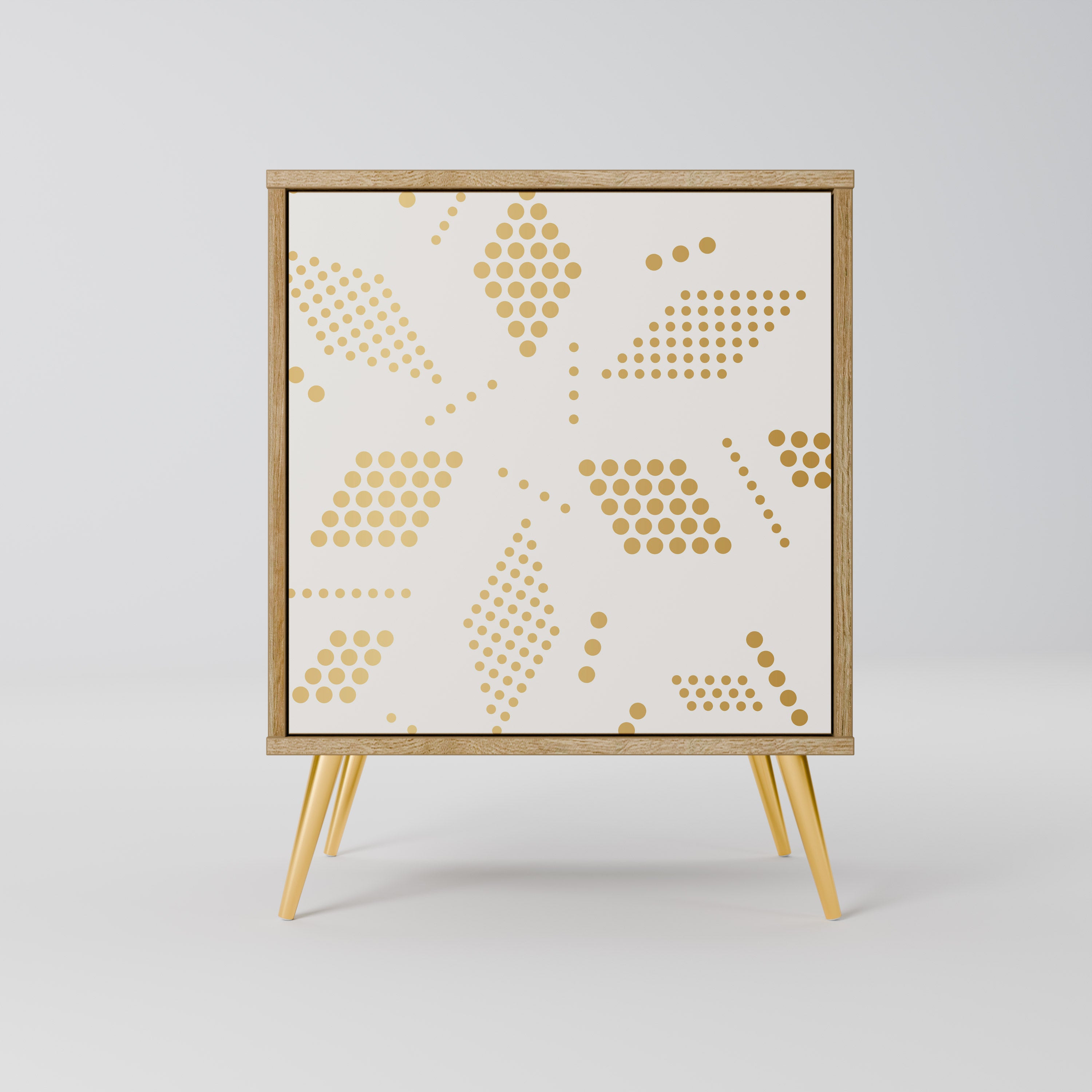 Aparador SPOTTED DAZE de 1 puerta con acabado efecto roble