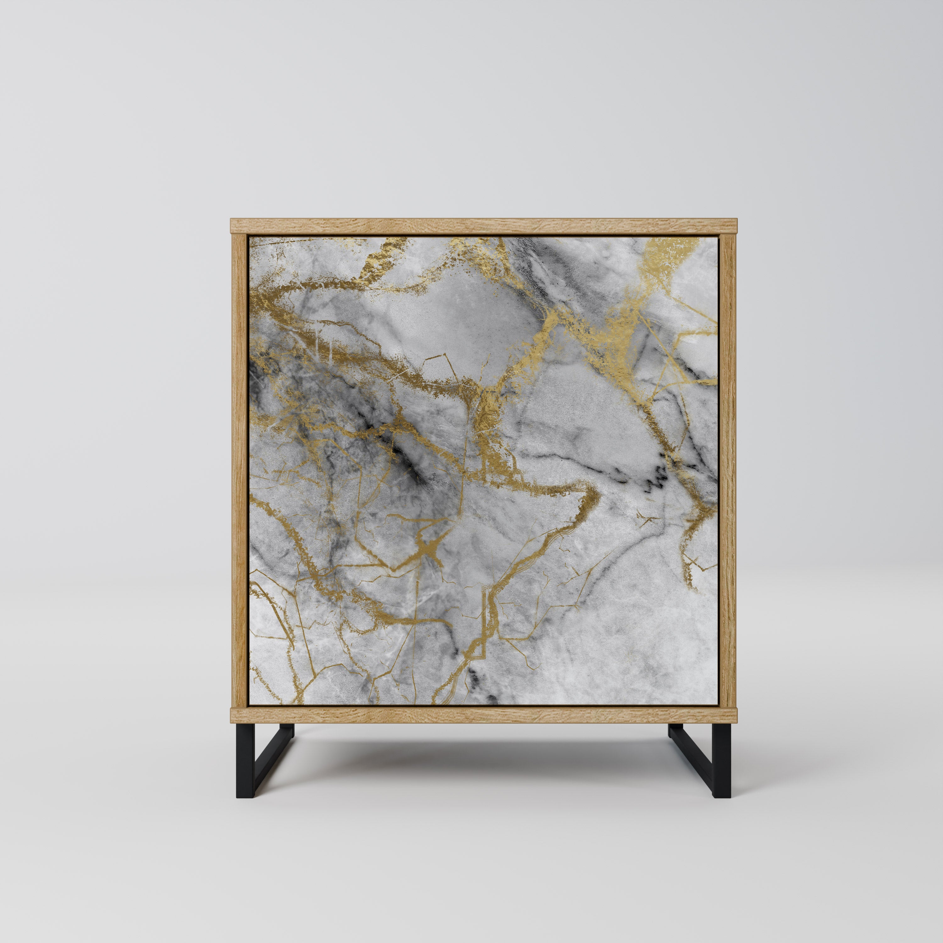 Aparador TIMELESS GLIDE de 1 puerta con acabado roble