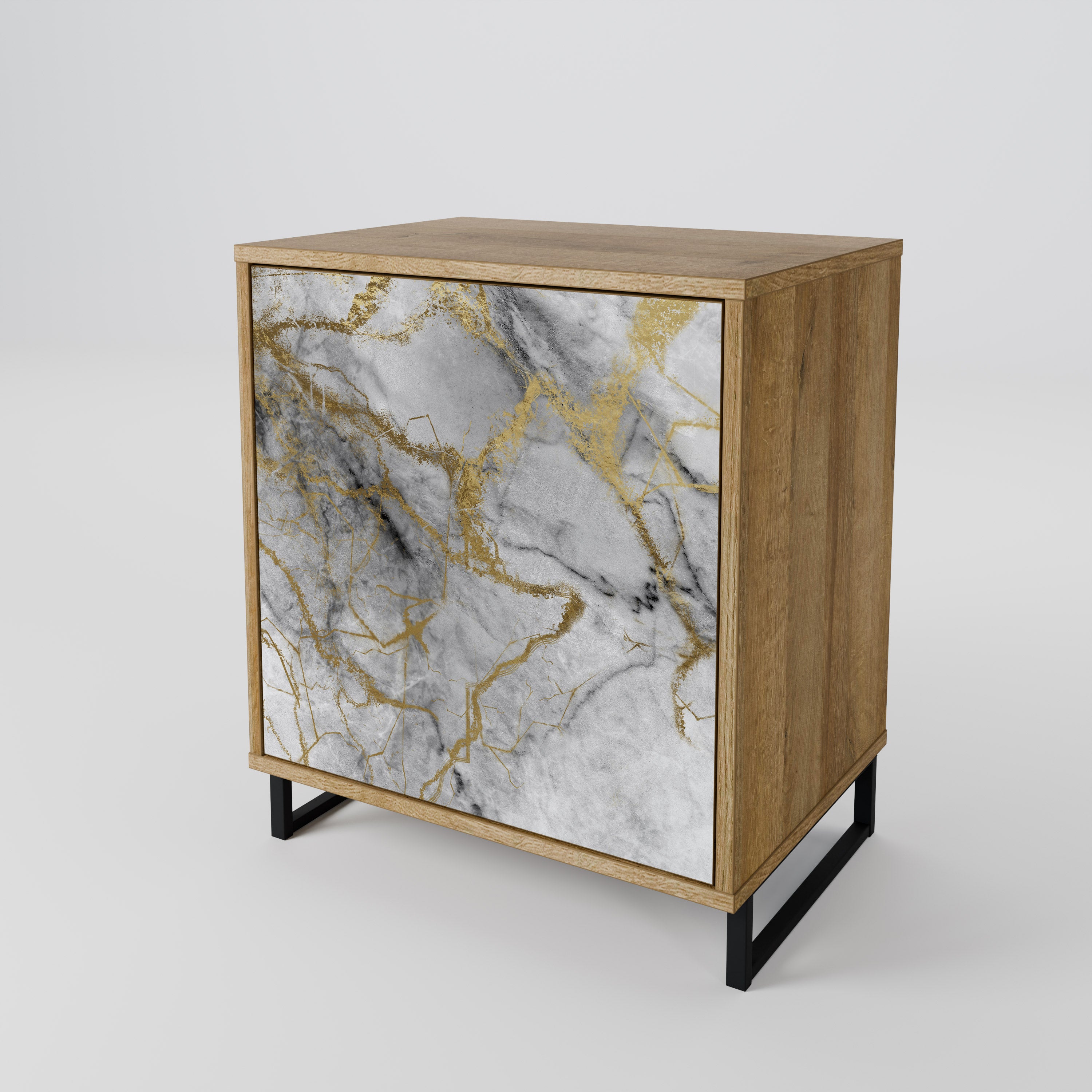 Aparador TIMELESS GLIDE de 1 puerta con acabado roble