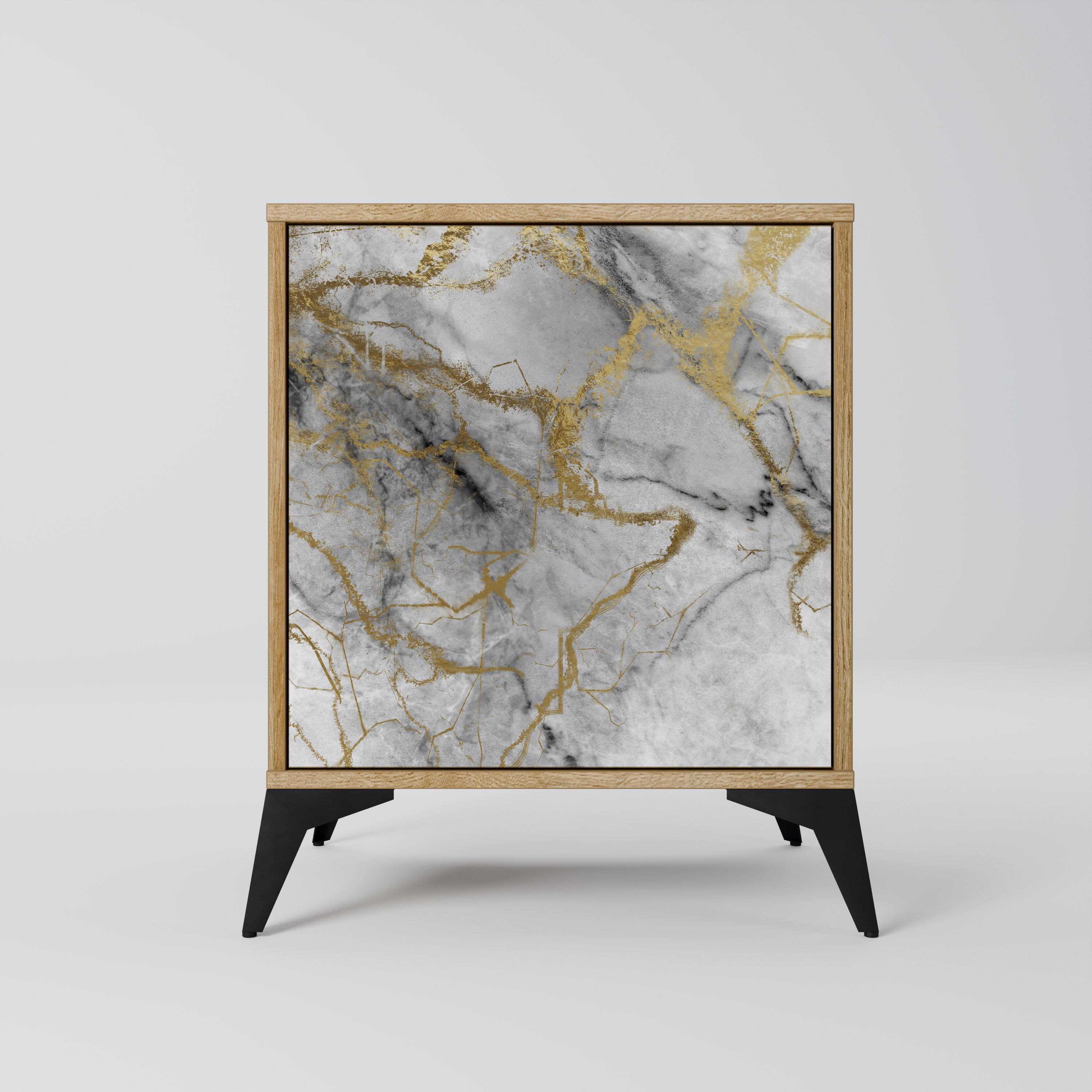 Aparador TIMELESS GLIDE de 1 puerta con acabado roble