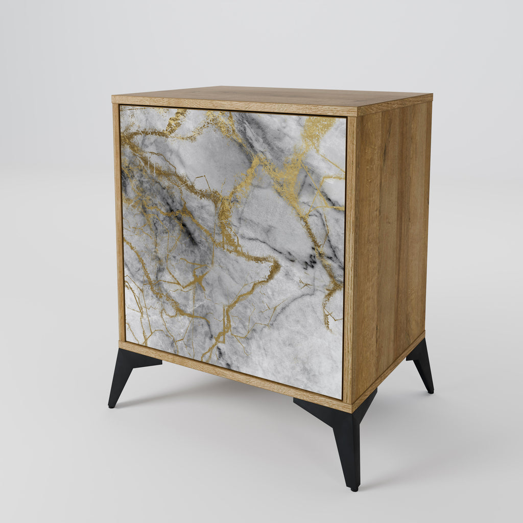 Aparador TIMELESS GLIDE de 1 puerta con acabado roble