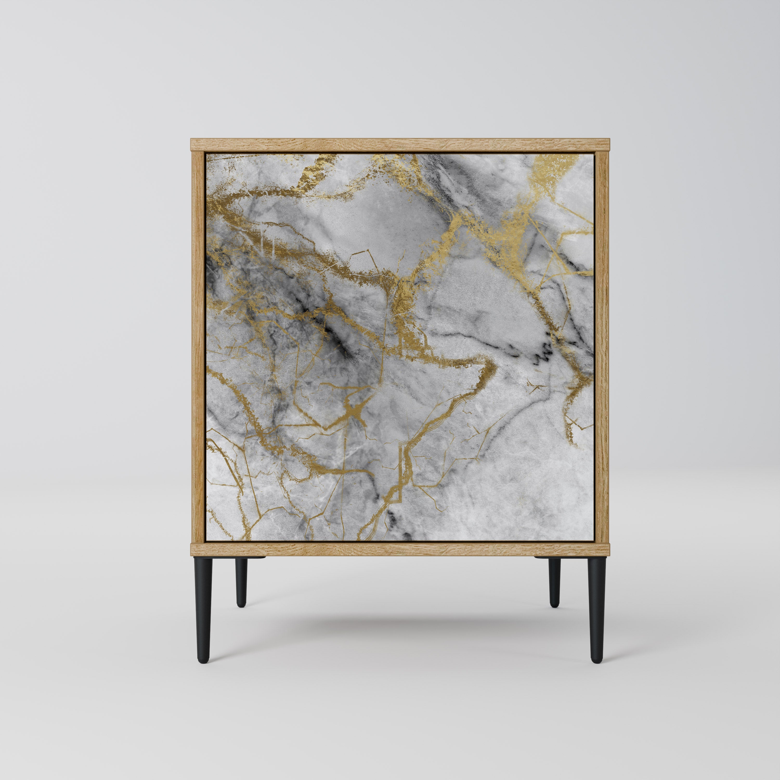 Aparador TIMELESS GLIDE de 1 puerta con acabado roble