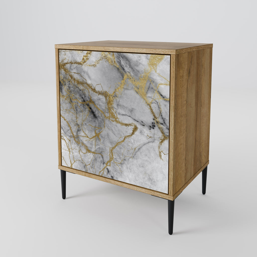 Aparador TIMELESS GLIDE de 1 puerta con acabado roble