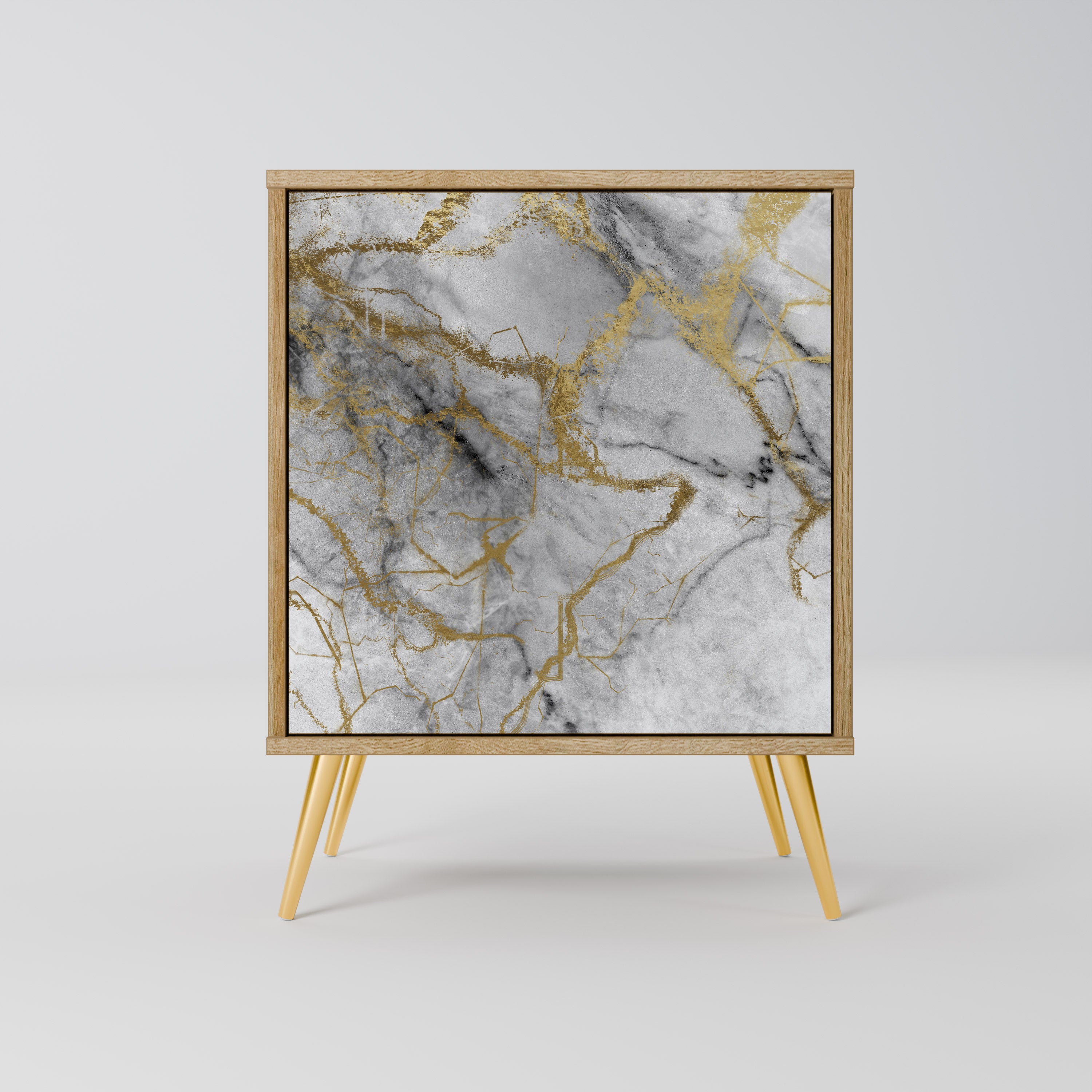 Aparador TIMELESS GLIDE de 1 puerta con acabado roble