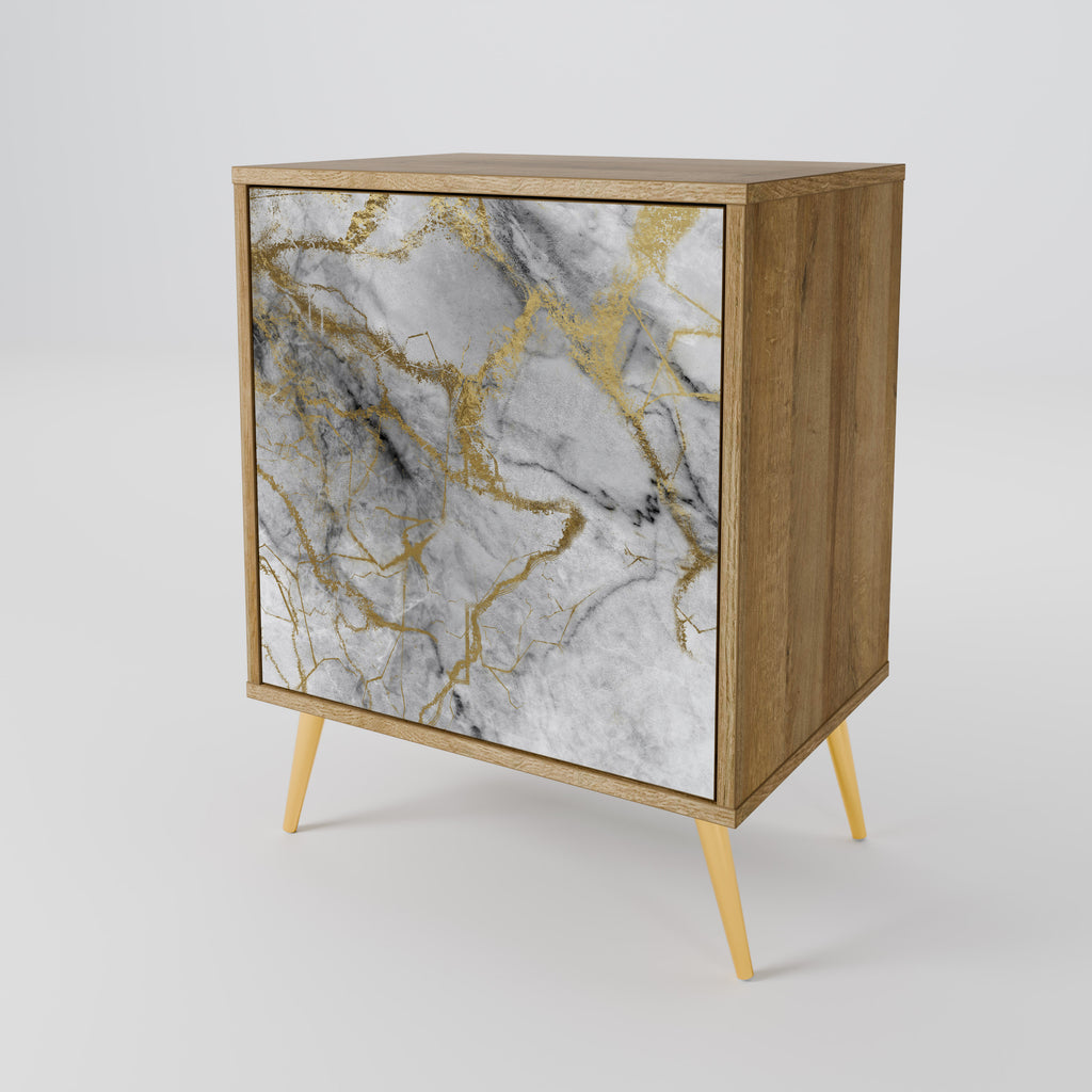 Aparador TIMELESS GLIDE de 1 puerta con acabado roble