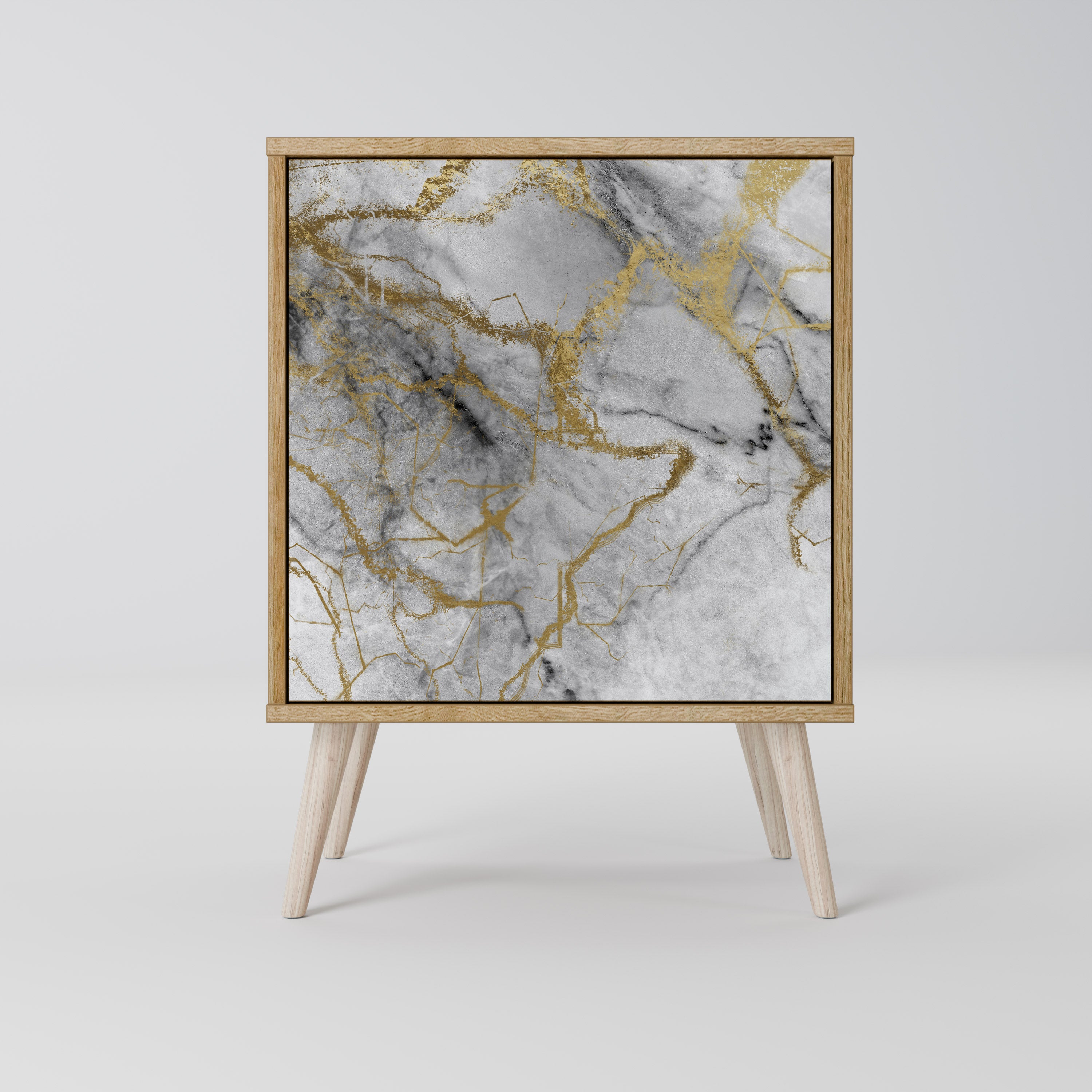 Aparador TIMELESS GLIDE de 1 puerta con acabado roble