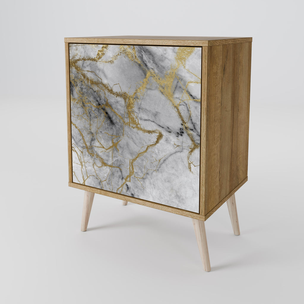 Aparador TIMELESS GLIDE de 1 puerta con acabado roble