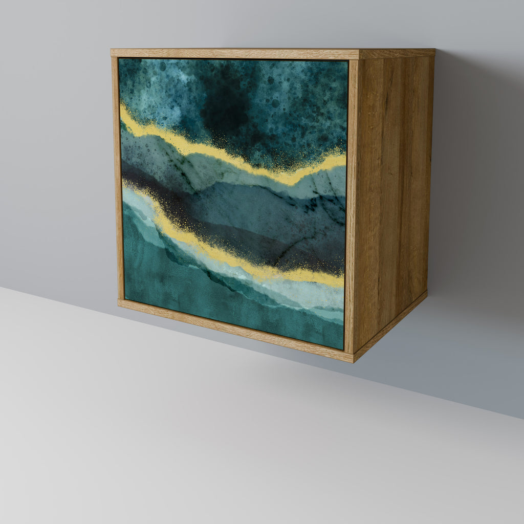 Aparador GOLDRUSH ODYSSEY de 1 puerta con acabado efecto roble