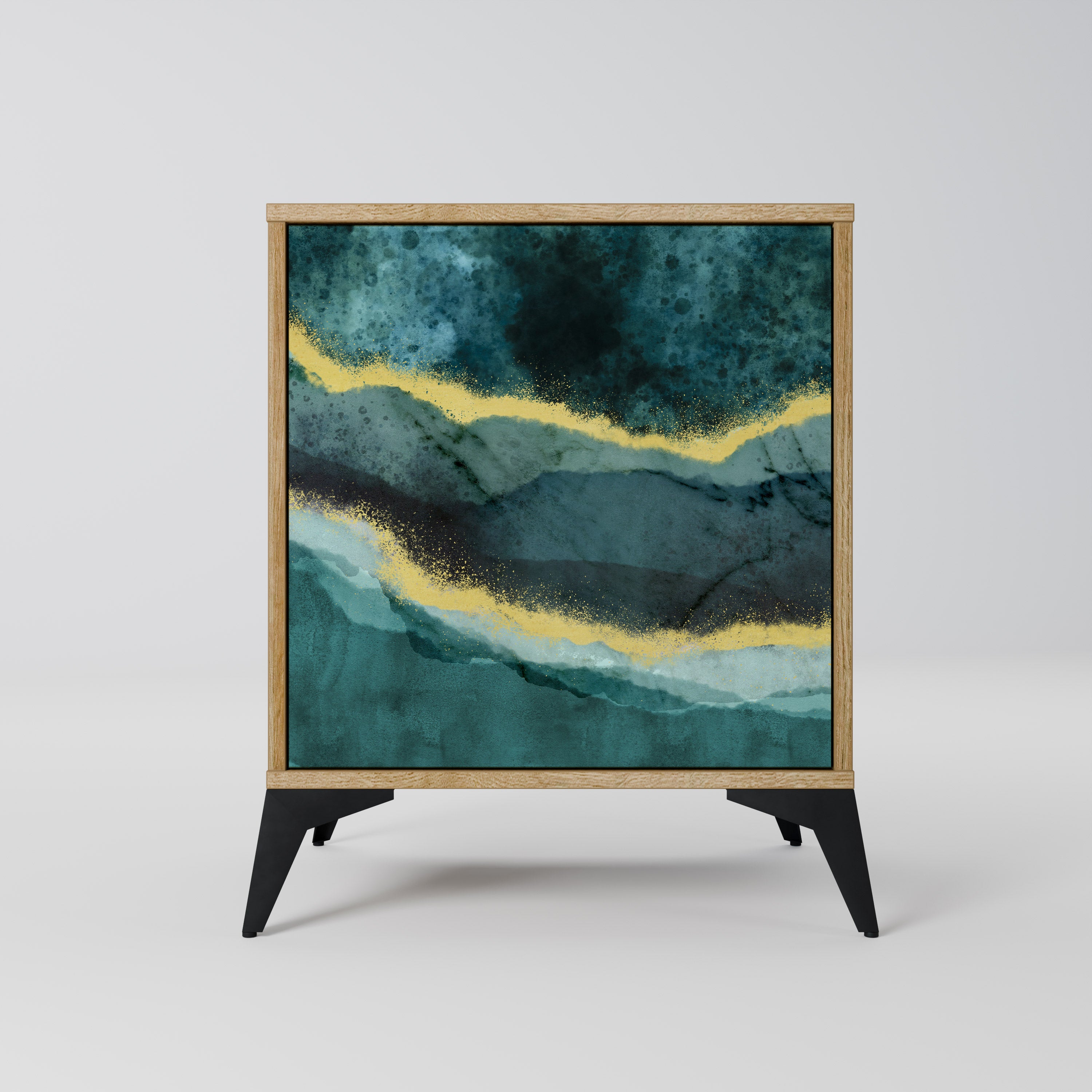 Aparador GOLDRUSH ODYSSEY de 1 puerta con acabado efecto roble