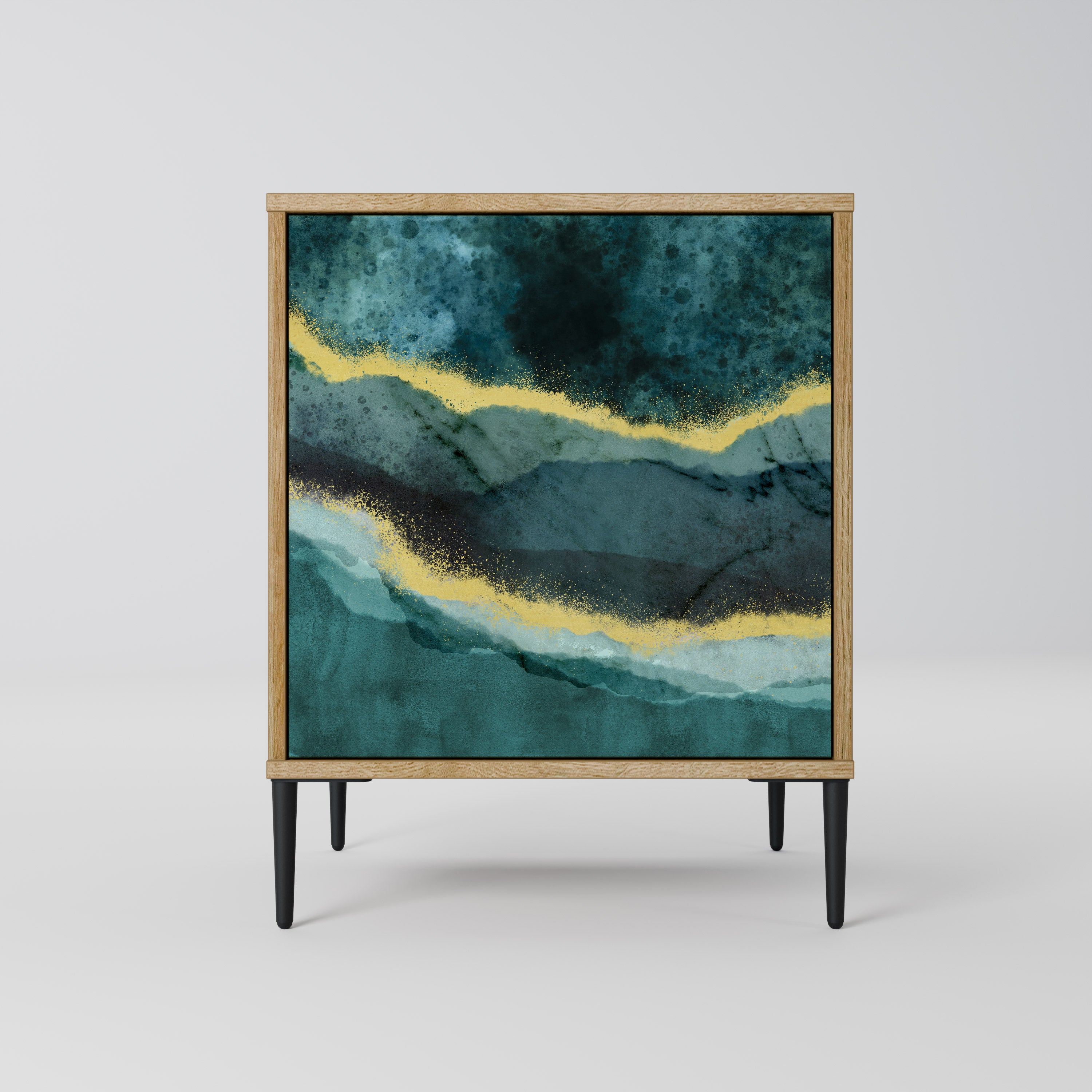 Aparador GOLDRUSH ODYSSEY de 1 puerta con acabado efecto roble