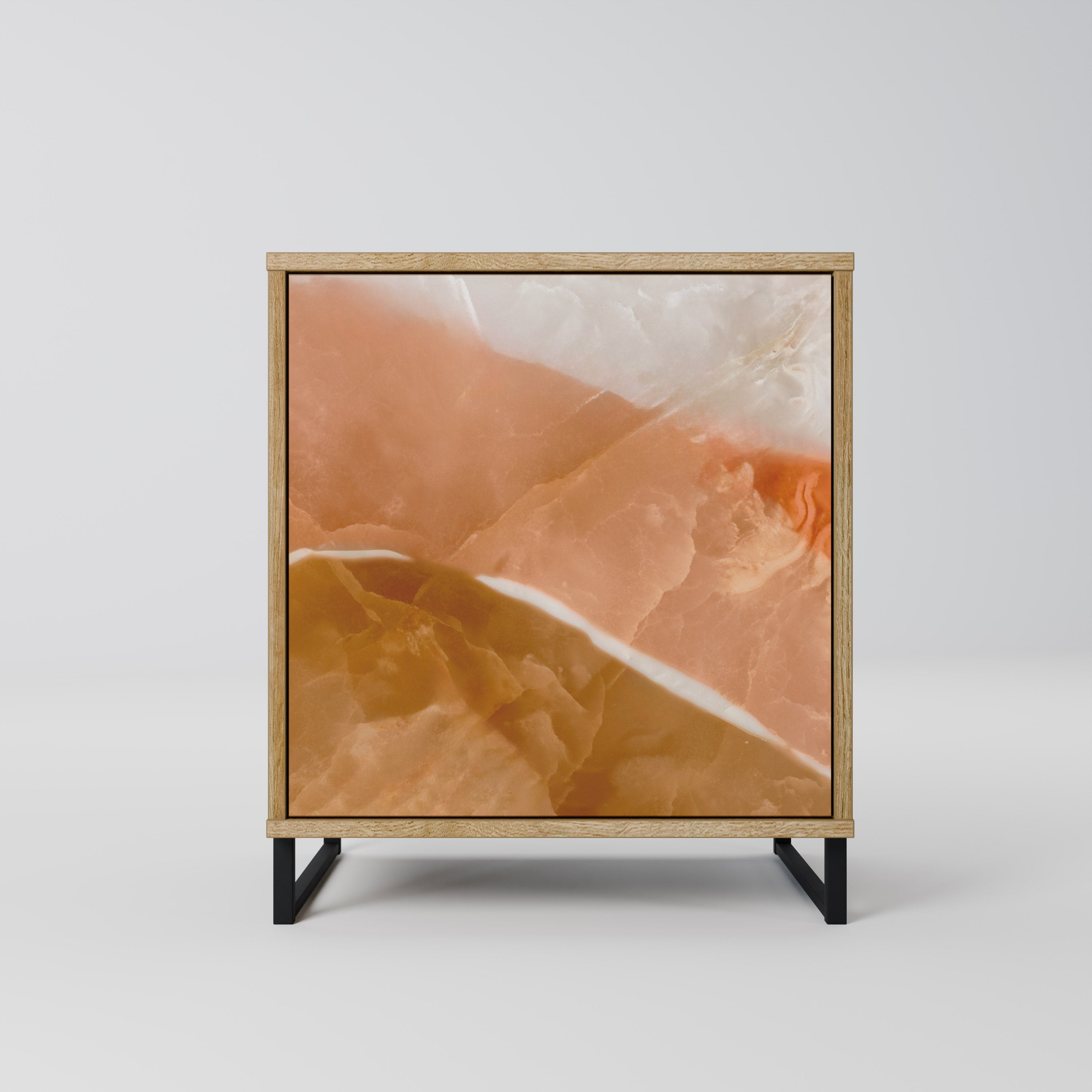 Aparador SANDHILLS SPLENDOUR de 1 puerta con acabado efecto roble