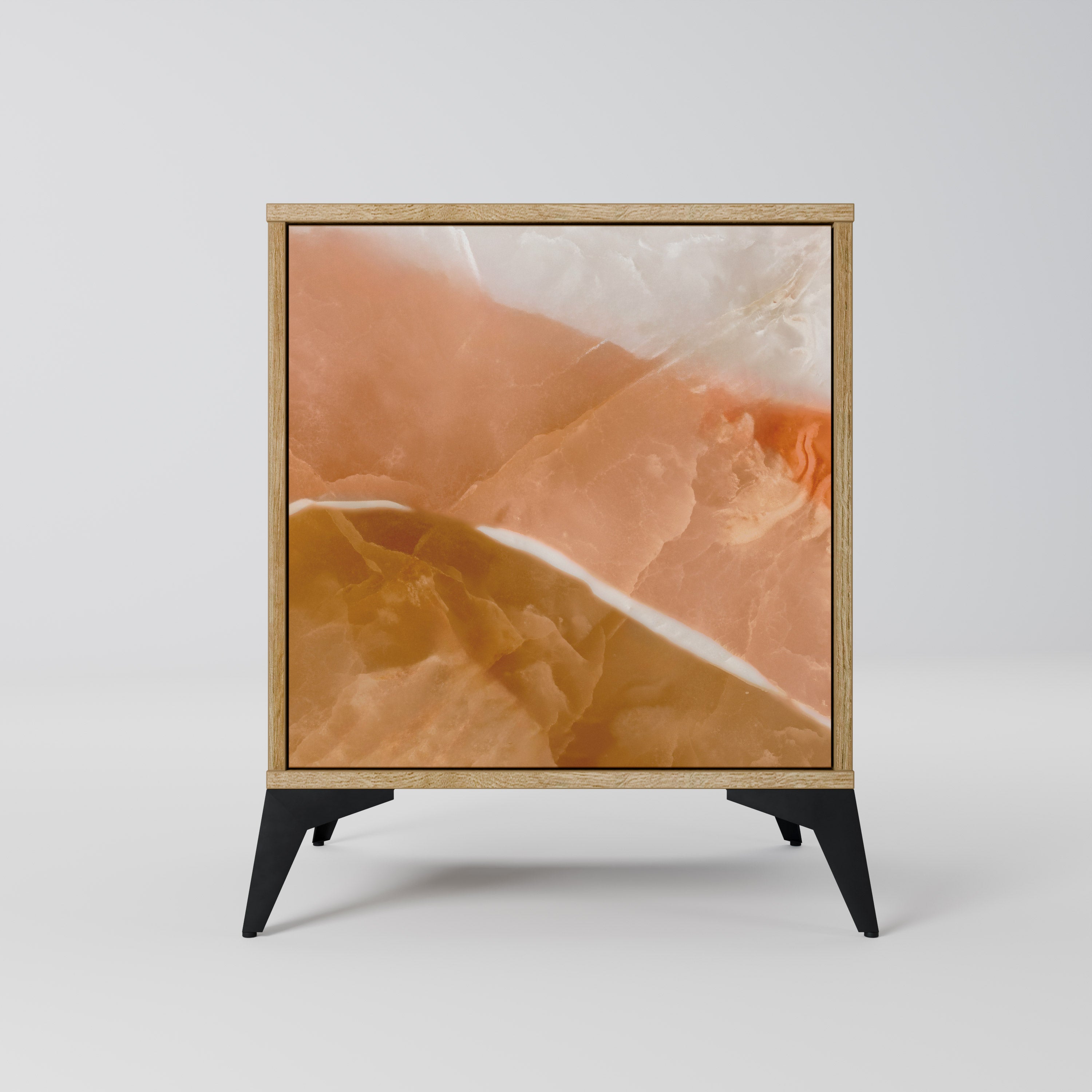 Aparador SANDHILLS SPLENDOUR de 1 puerta con acabado efecto roble