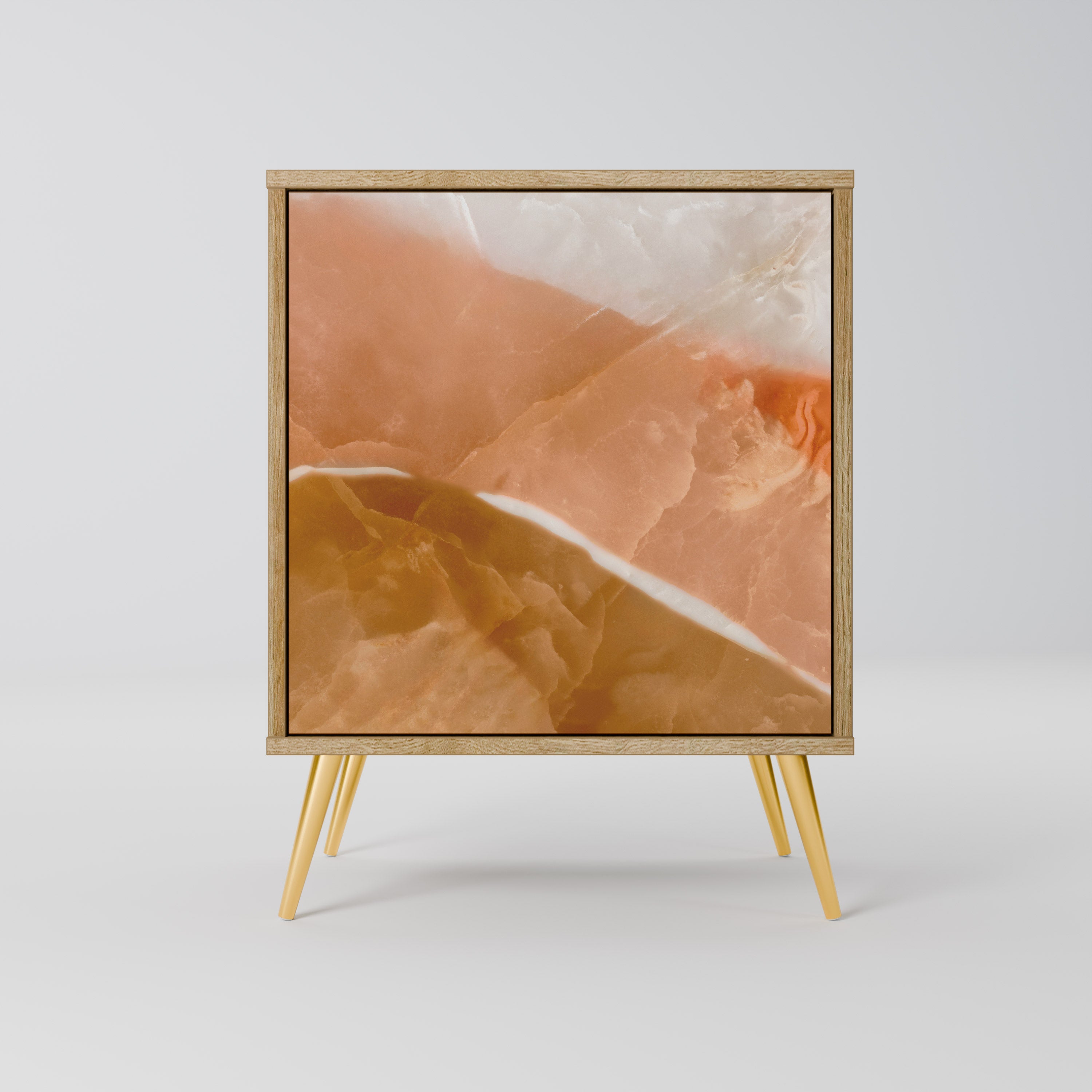 Aparador SANDHILLS SPLENDOUR de 1 puerta con acabado efecto roble